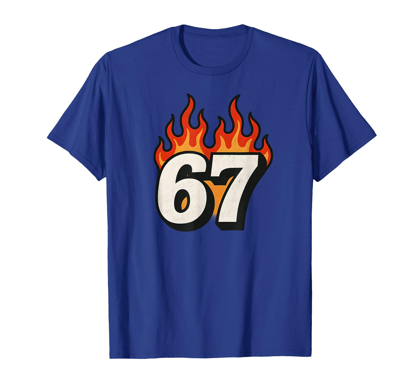 67 Meme 6 7 Numbers Fire Six Seven Flames Funny Boys Kids T-Shirt