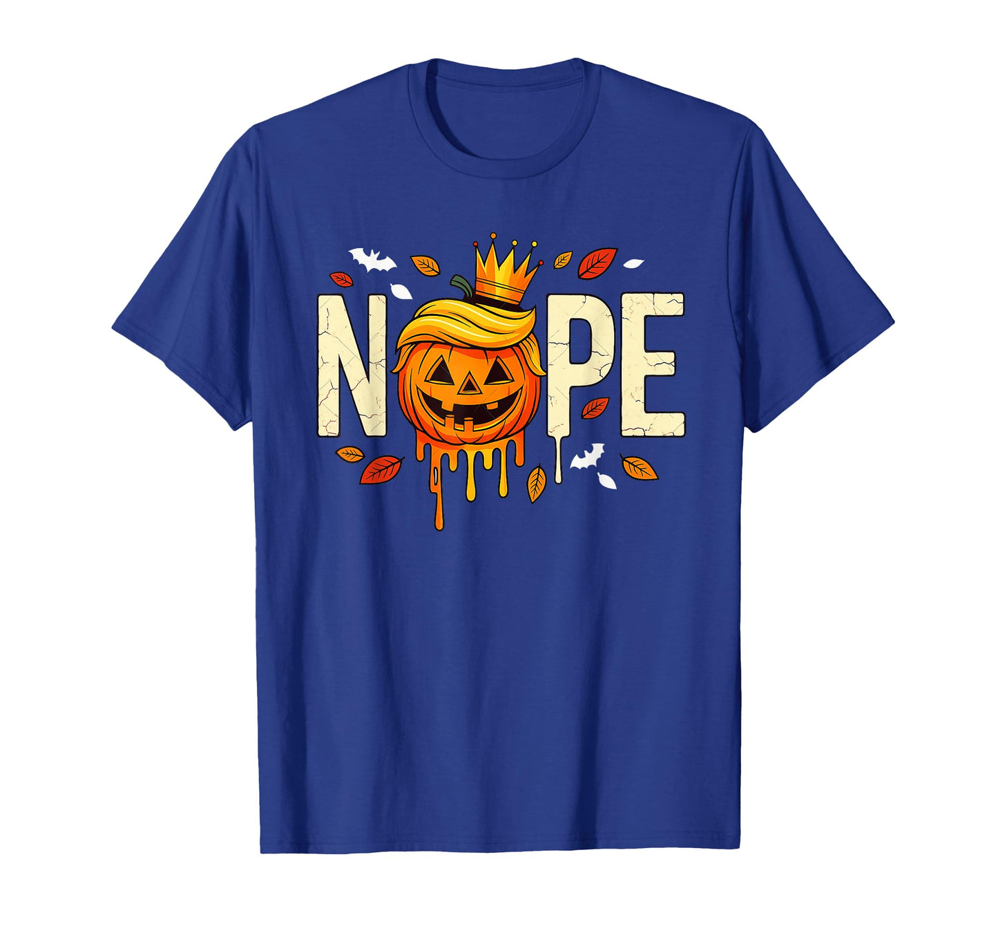Funny No Kings Halloween 2025 Distressed USA Flag T-Shirt