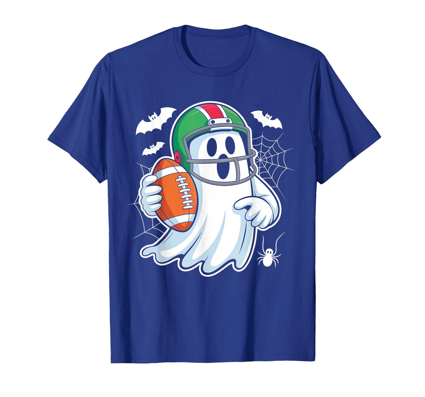 Boo Ghost Playing Football Funny Halloween Football Costume T-Shirt