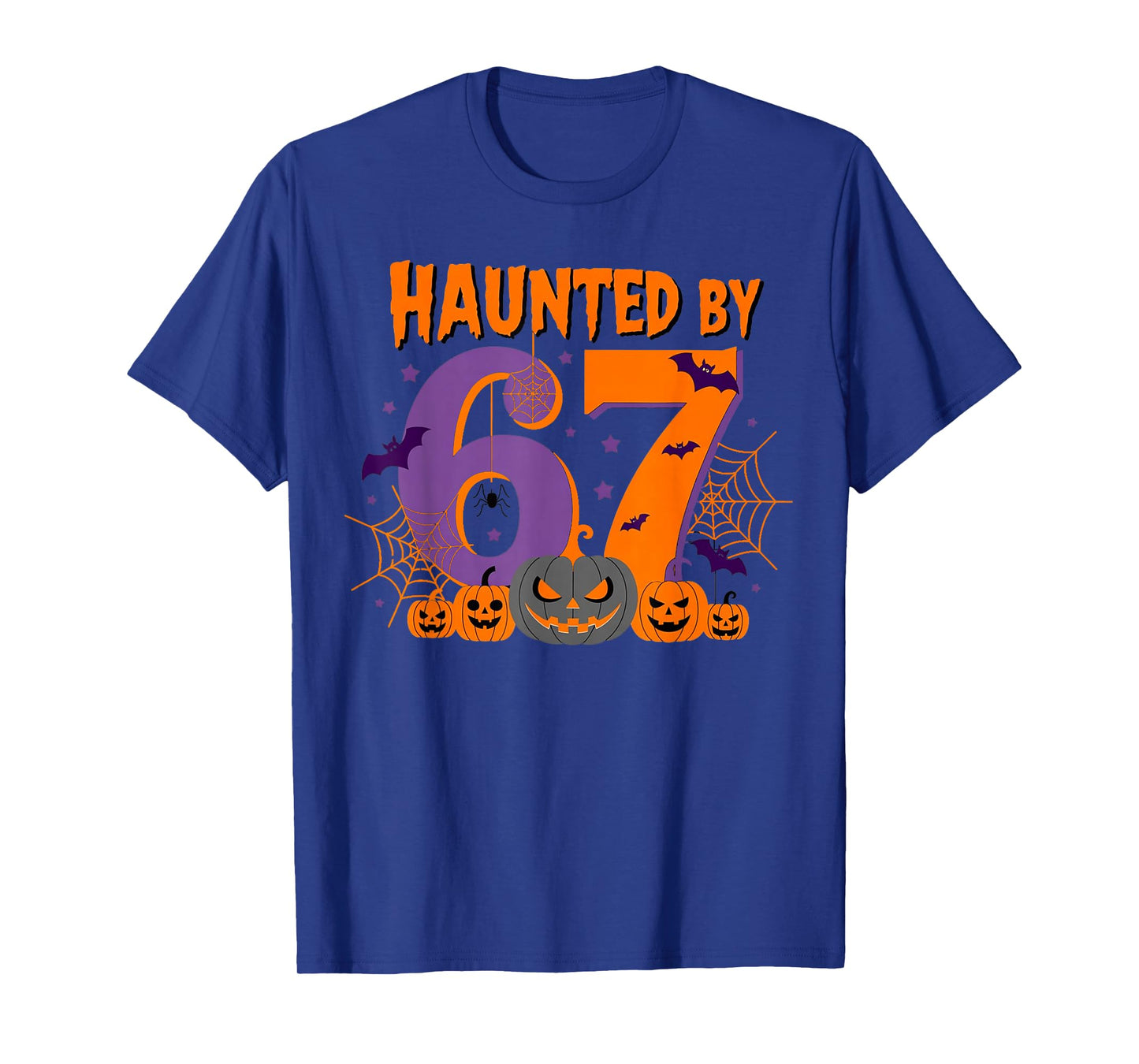 Haunted by 67 – Six Seven Meme 6 7 Halloween Costume T-Shirt