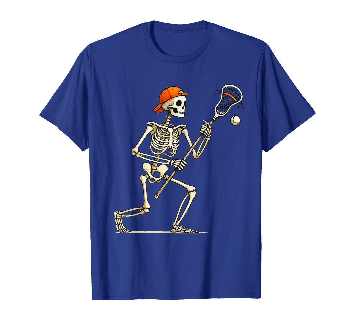 Skeleton Lacrosse Halloween Costume Funny Men Boys Kids T-Shirt