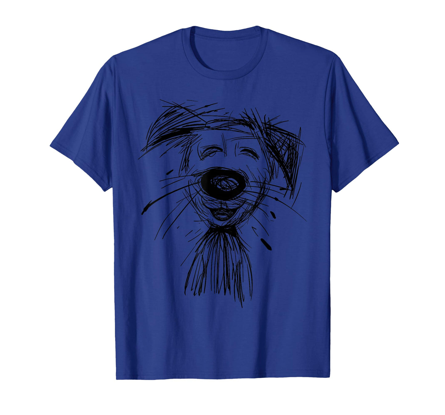Dog Abstract Art Portrait Drawing Whimsical Dog Lover Gift T-Shirt