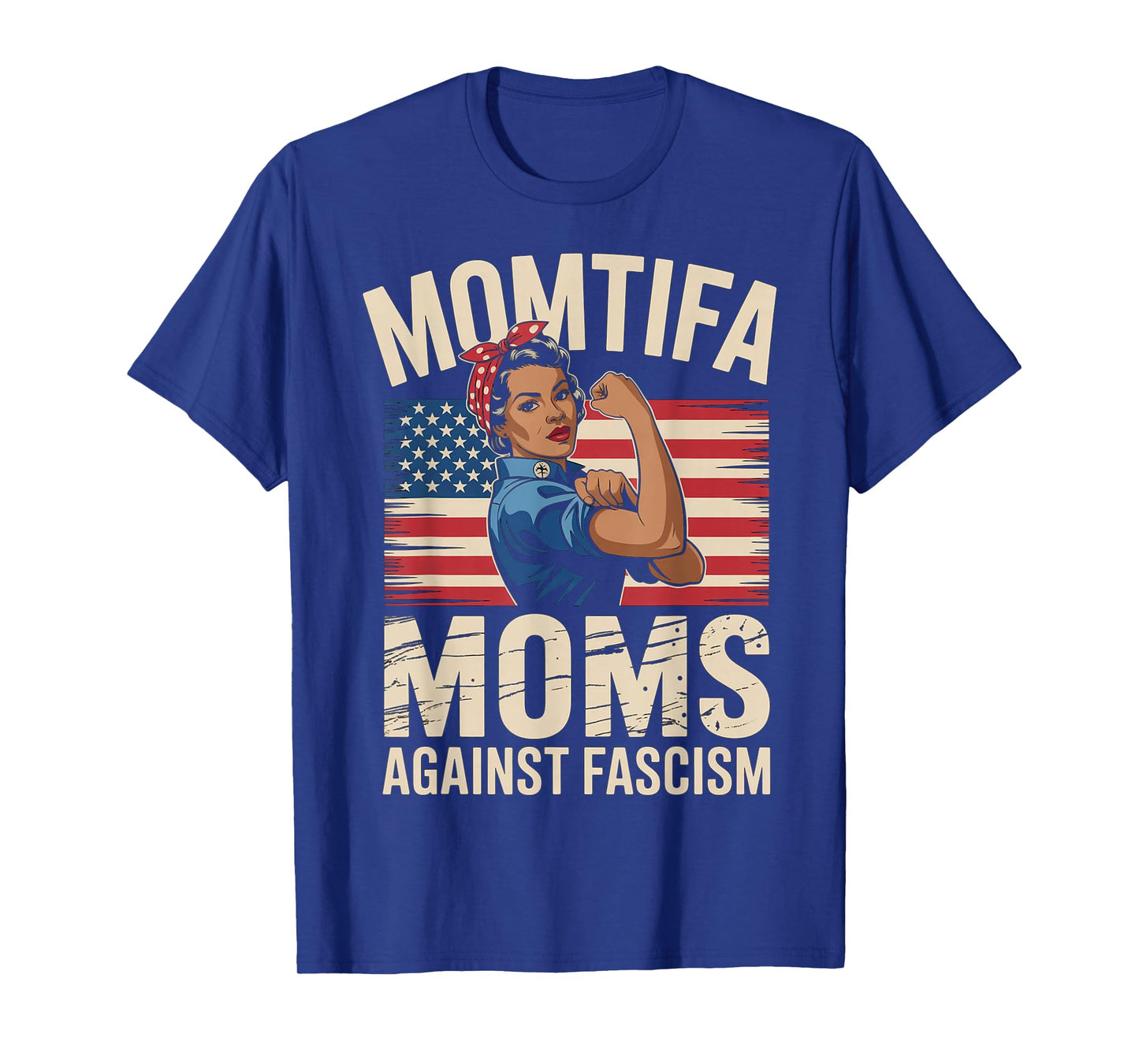 Momtifa Black Moms Against Fascism Flag Resist No Kings Mama T-Shirt
