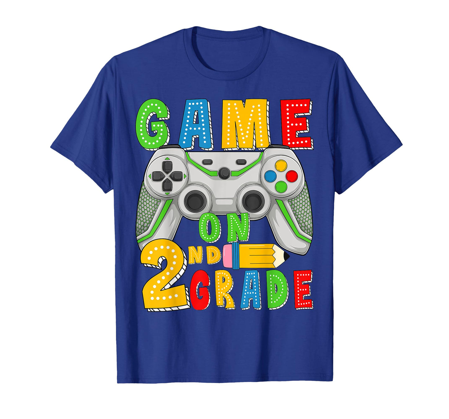 Game On Second Grade Back To School Gamer 2nd Grade Boys Kid T-Shirt