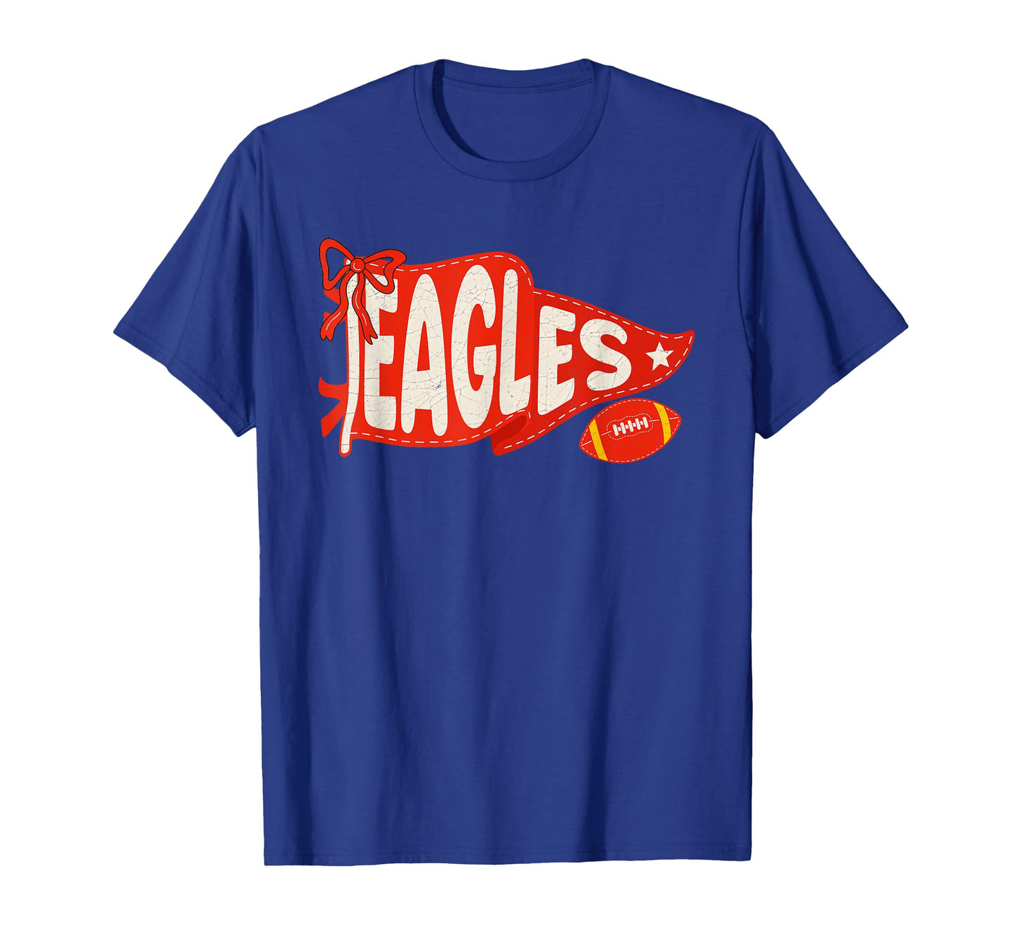 Eagles Mascot School Team Pennant Flag Game Day Football T-Shirt