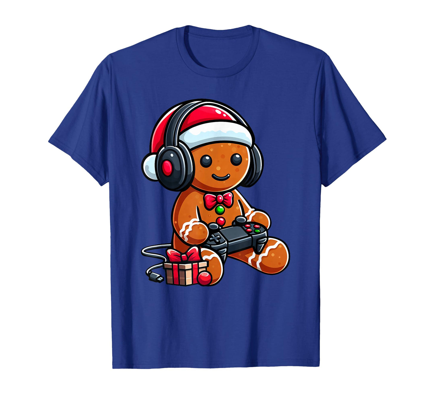 Funny Christmas Gamer Gingerbread Xmas Gaming Men Boys Kids T-Shirt