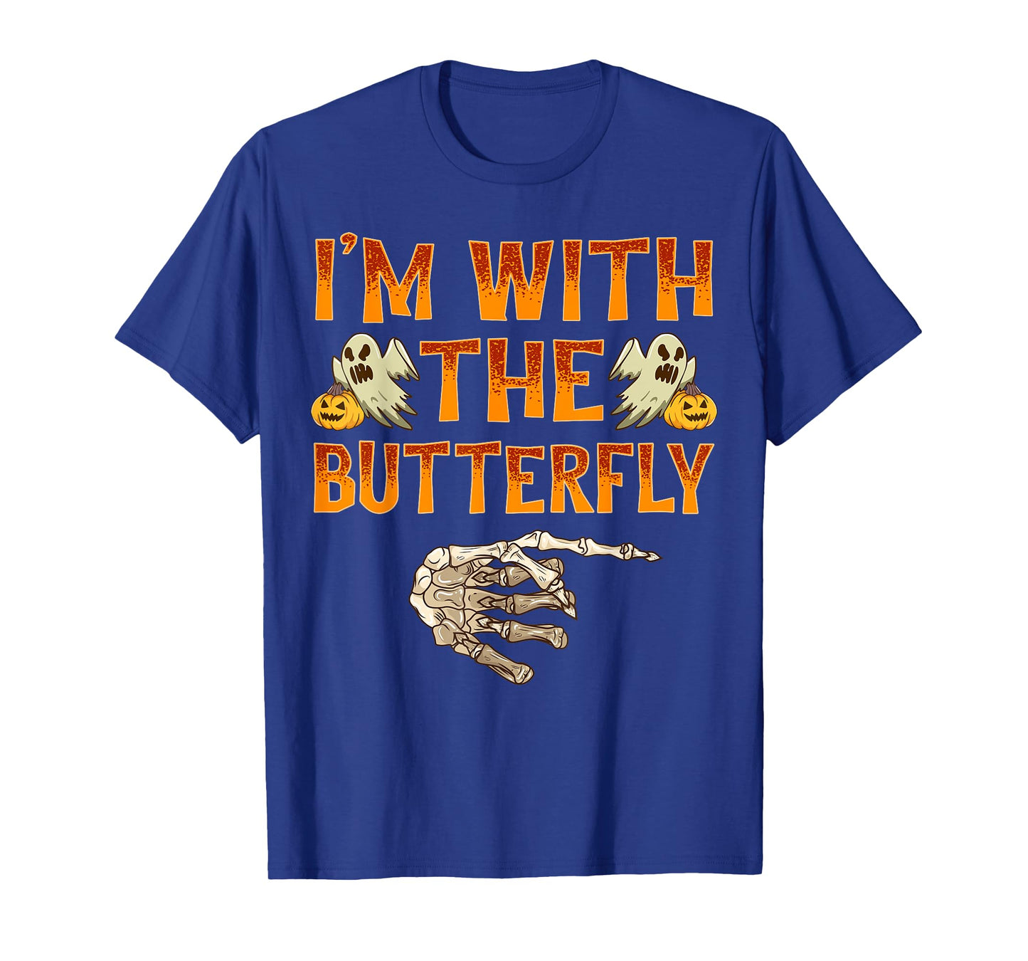 I'm With The Butterfly Costume Funny Halloween Couple T-Shirt