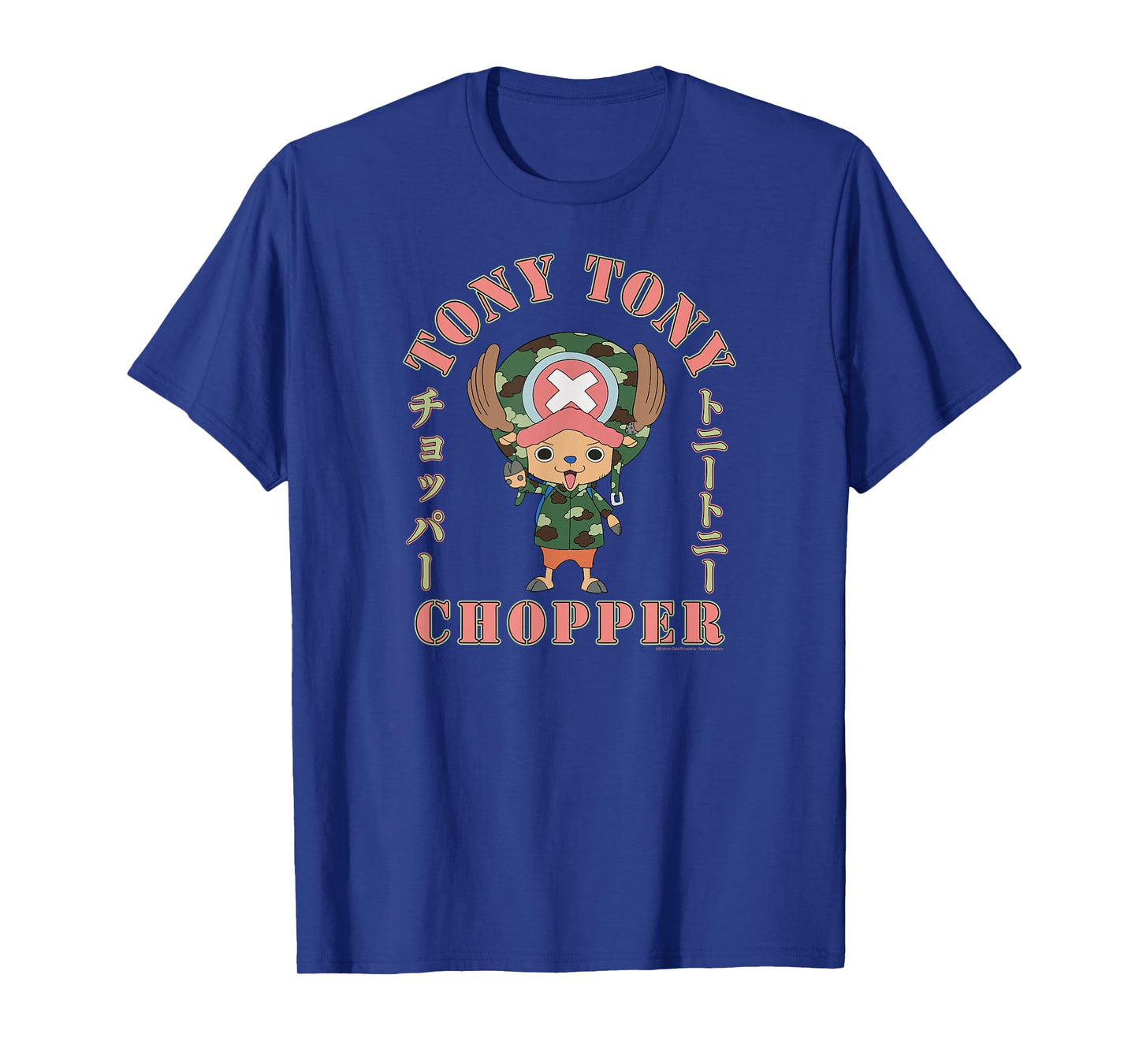 One Piece Anime Tony Tony Chopper Camo Arched Kanji T-Shirt