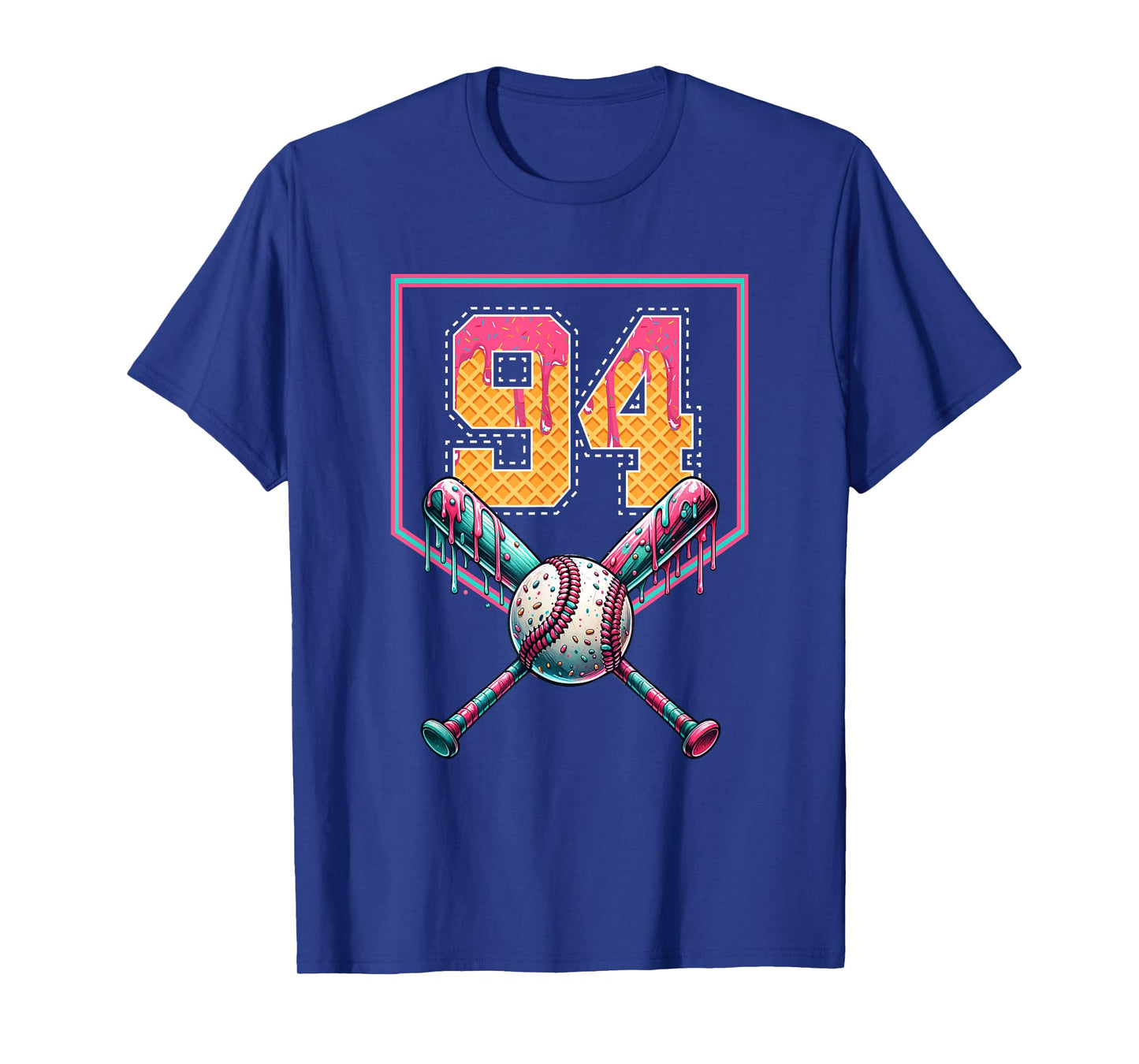Baseball Drip Number 94 Player Or 94th Birthday T-Shirt