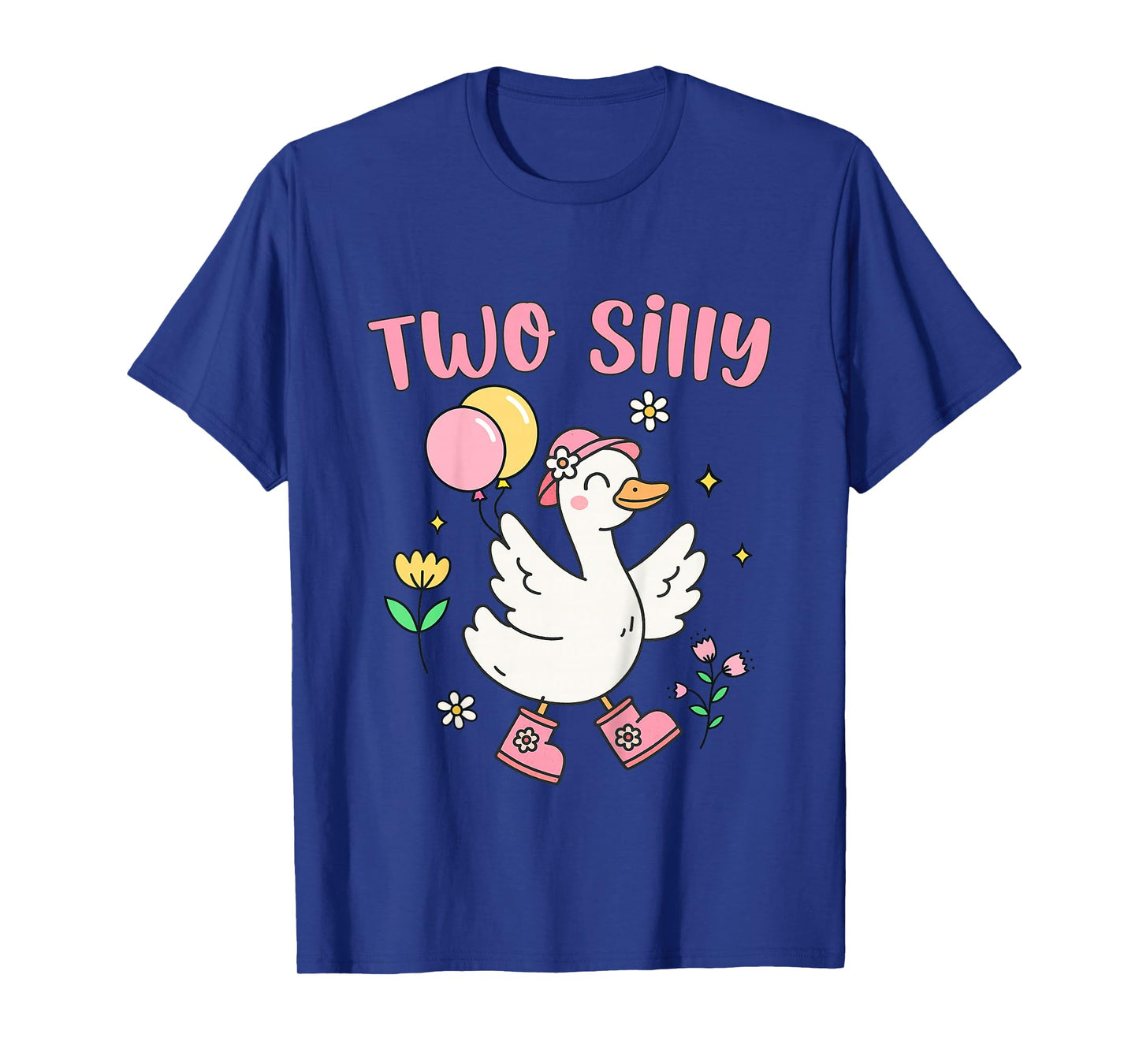 2nd Second Birthday Two Silly Goose Bday Toddler Girl T-Shirt
