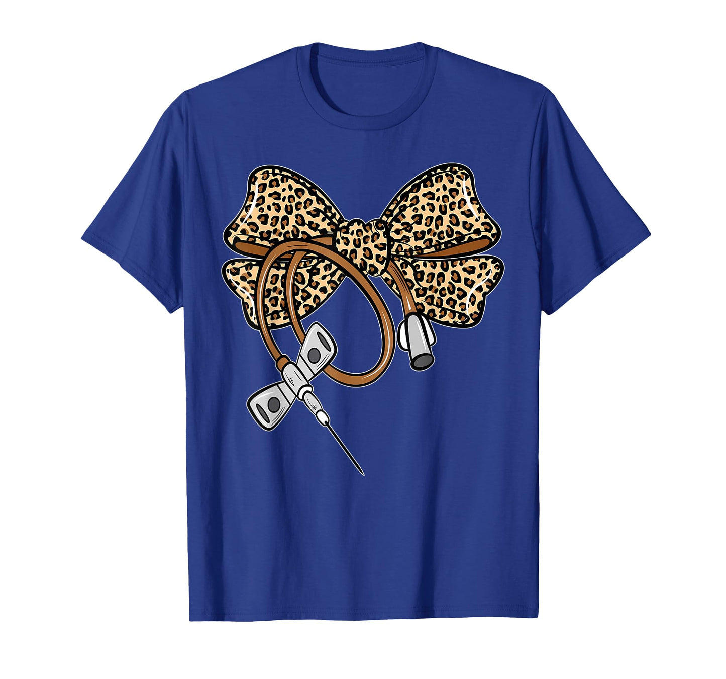Leopard Coquette Bow Phlebotomist Nurse Phlebotomy Phleb T-Shirt