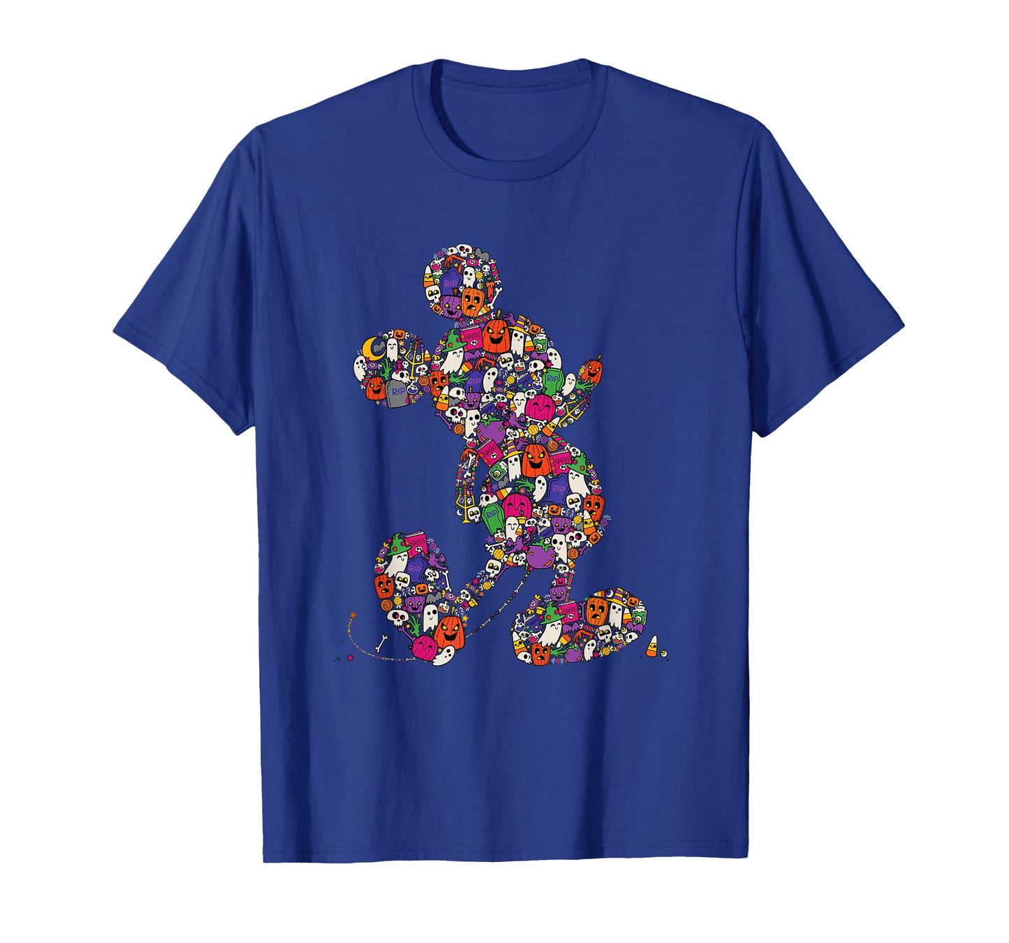 Disney Halloween Mickey Mouse Cute Spooky Silly Silhouette T-Shirt