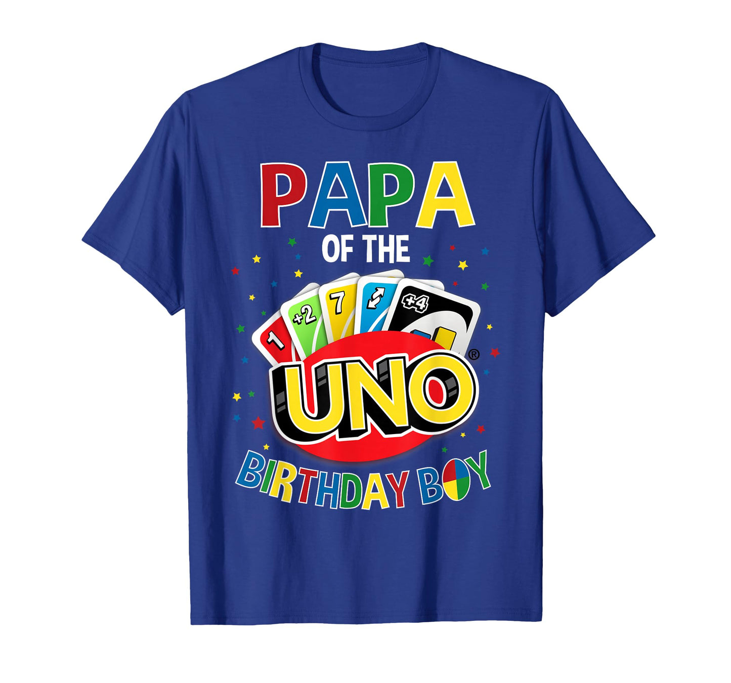 Papa of The Birthday Boy Uno Game B-Day Family Party T-Shirt