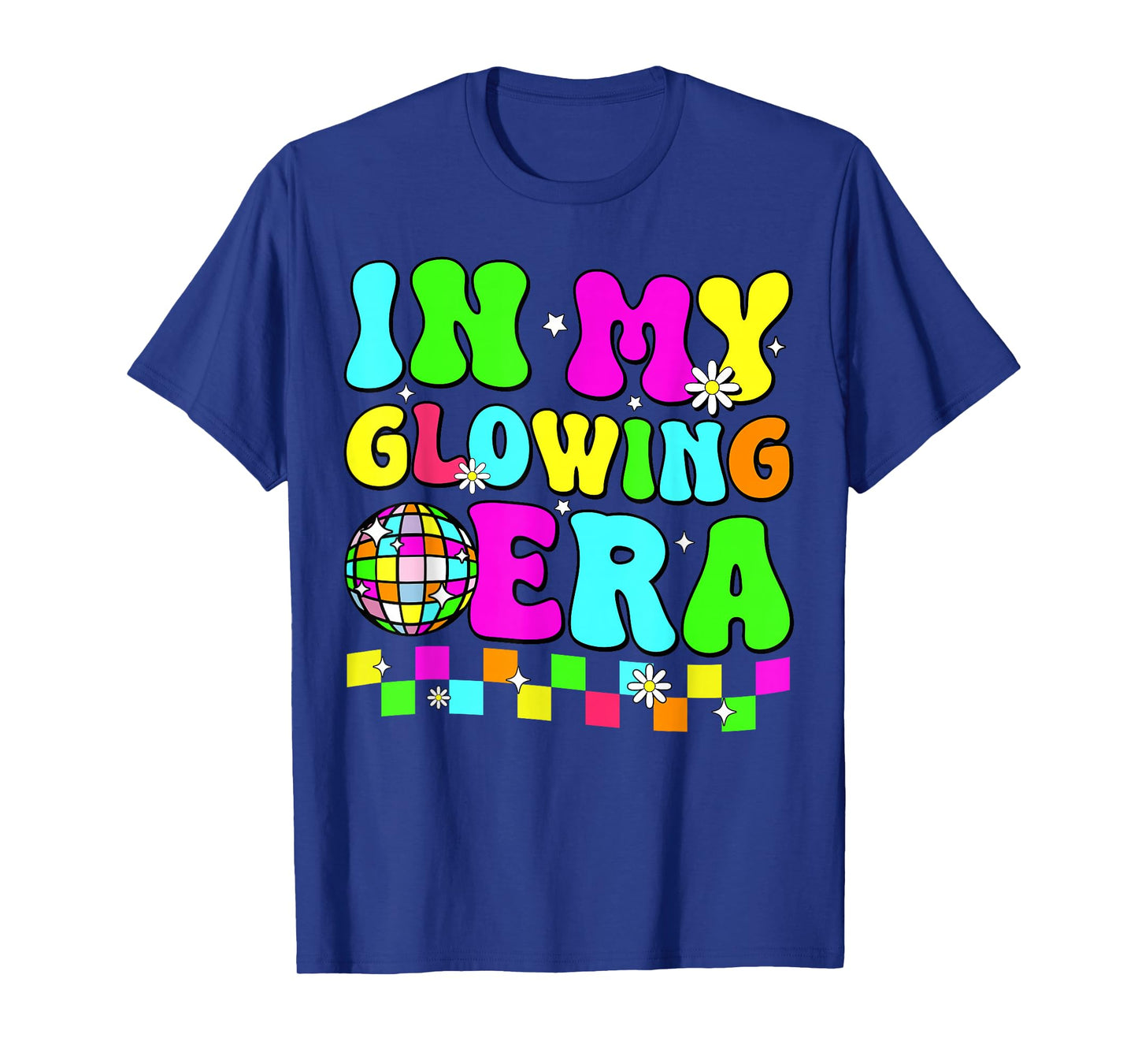 In My Glowing Era Retro Colorful Tie Dye Quote Group Team T-Shirt