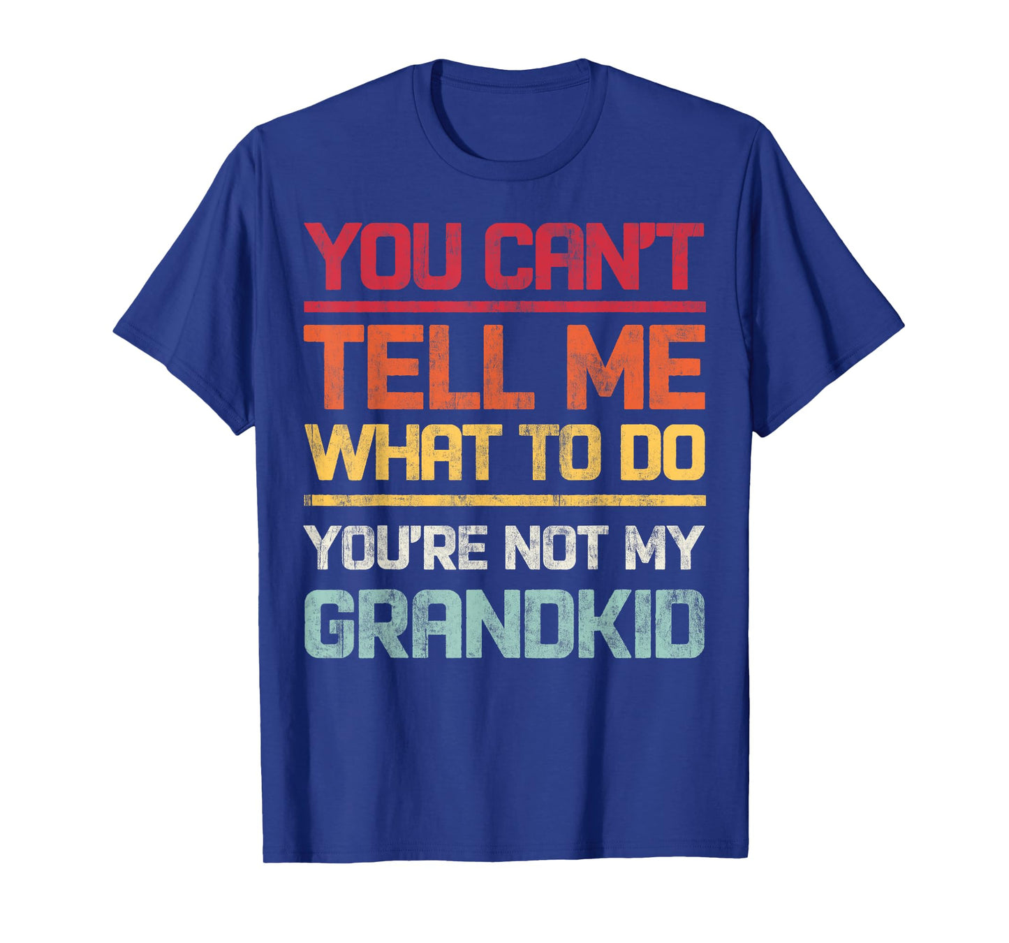 You Can't Tell Me What To Do You're Not My Grandkids Retro T-Shirt