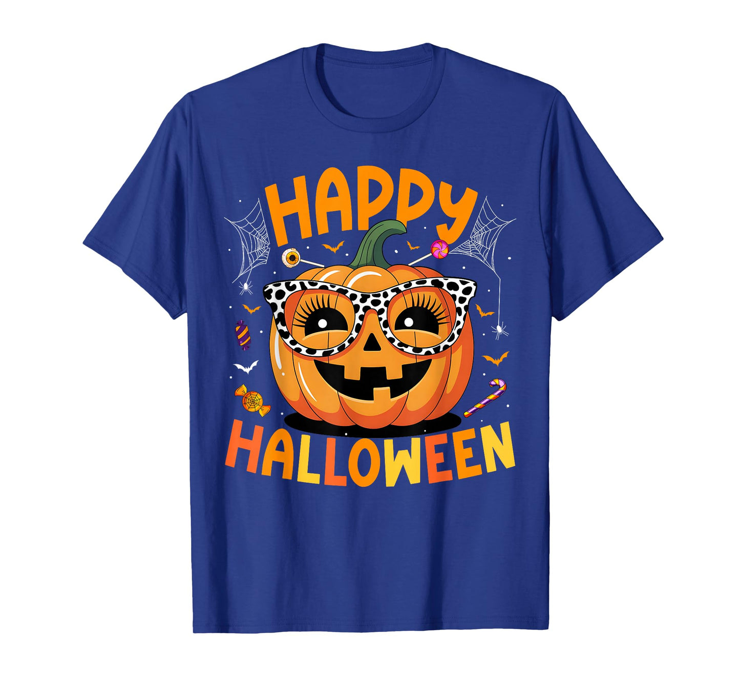 Happy Halloween 2025 Funny Pumpkin Trick Or Treat Men Women T-Shirt