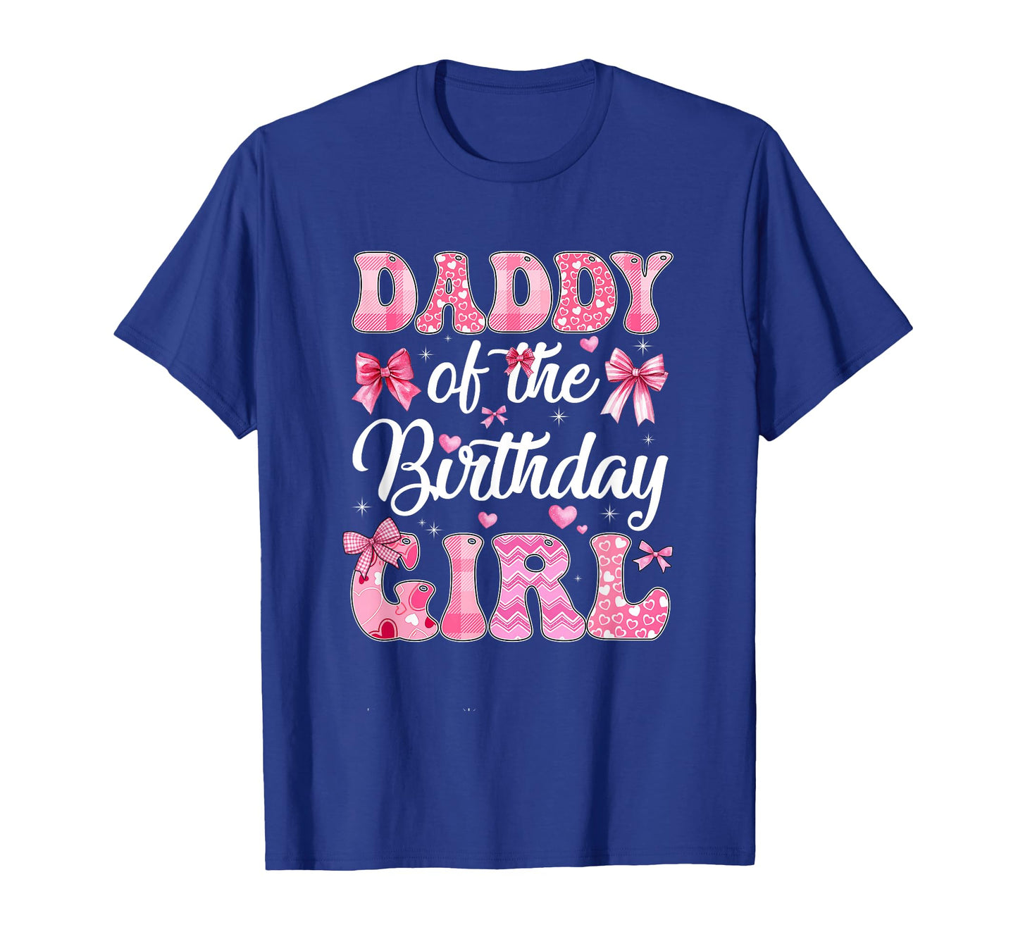 Daddy Of The Birthday Girl Family Pink Coquette Bow T-Shirt