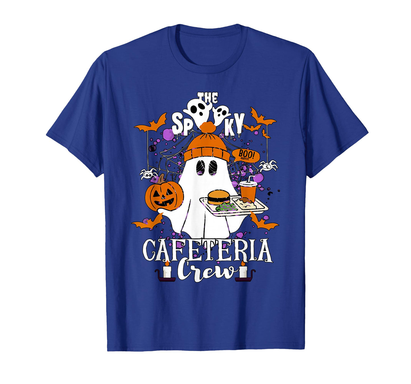 Spooky Cafeteria Crew Halloween Ghost Lunch Lady School Fall T-Shirt