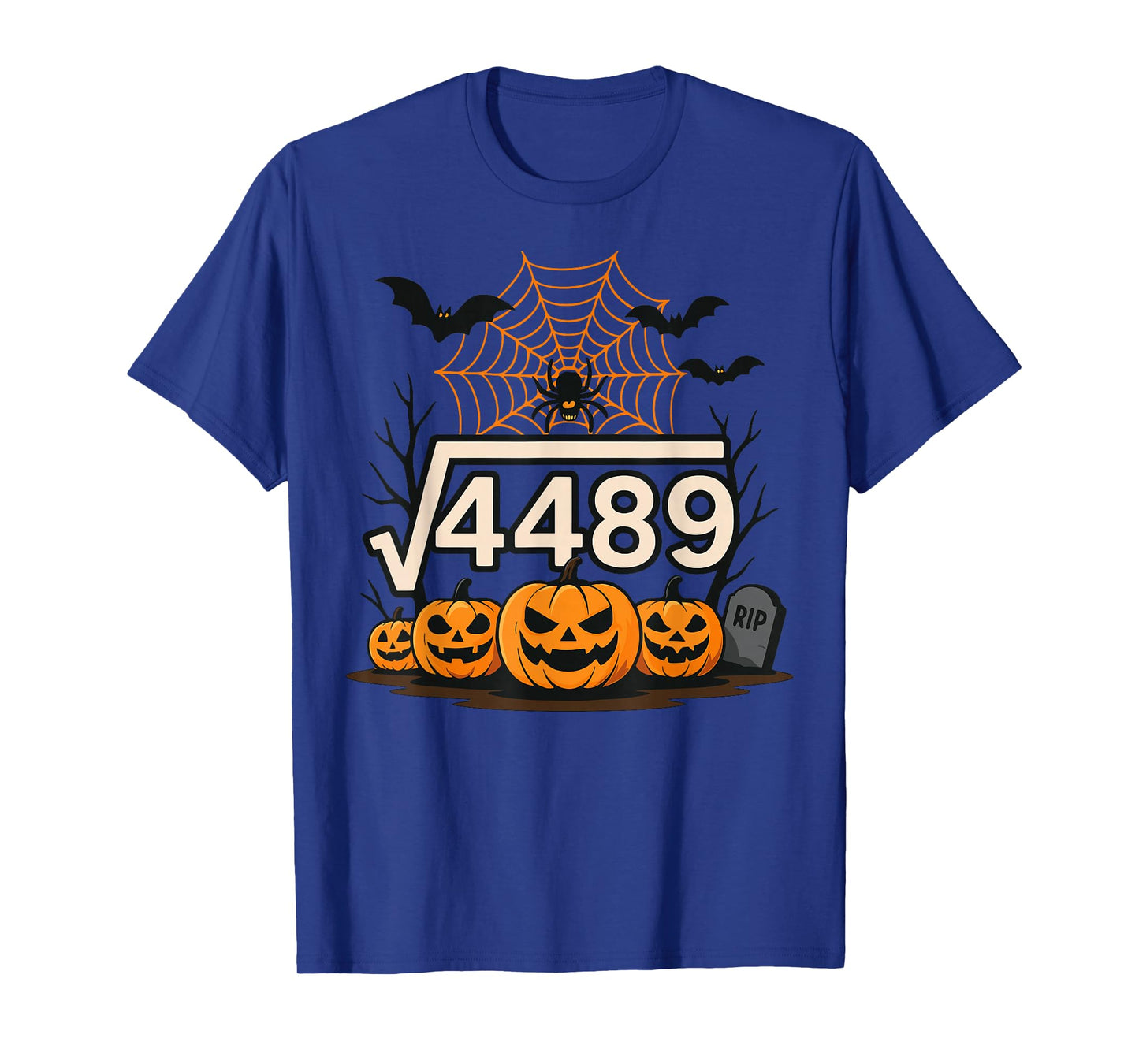 Funny Halloween Square Root 4489 67 Meme Math Teacher 6 7 T-Shirt