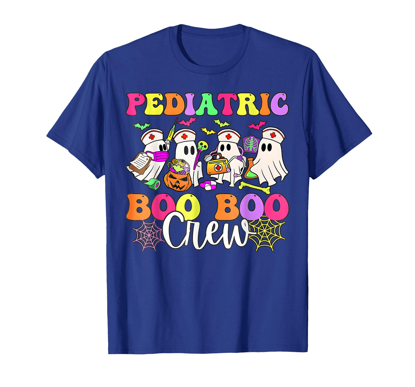 Ghost Nurse Halloween Pediatric Nurse Boo Boo Crew Men Women T-Shirt