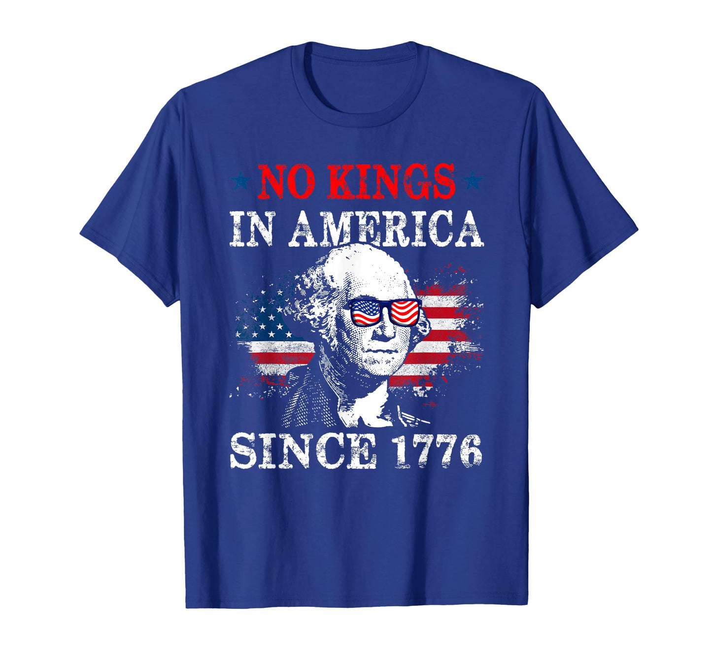 No Kings in America Since 1776 Vintage American Flag Patriot T-Shirt