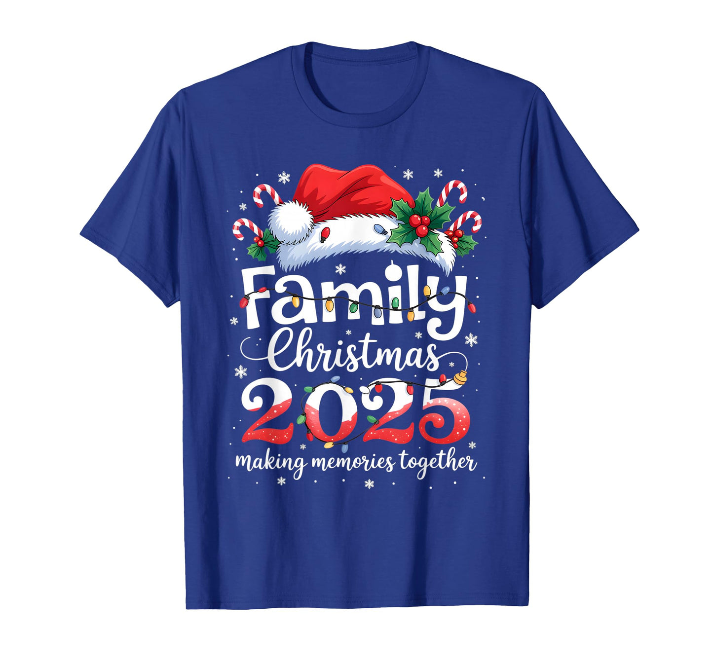 Family Christmas 2025 Matching Squad Santa Elf Funny Xmas T-Shirt