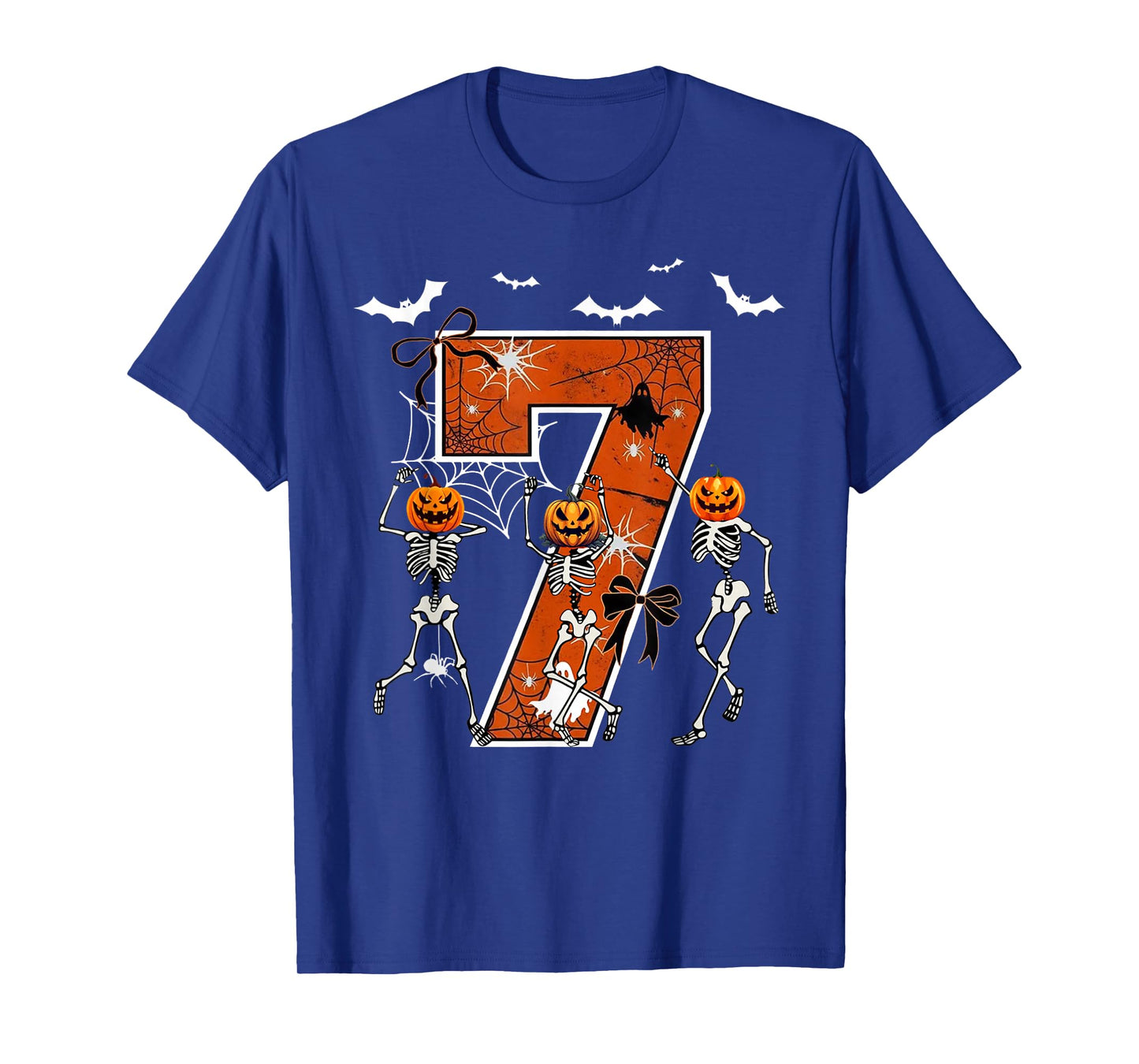 Number 7 Six Seven Meme 6 7 Halloween Dancing Skeleton Women T-Shirt