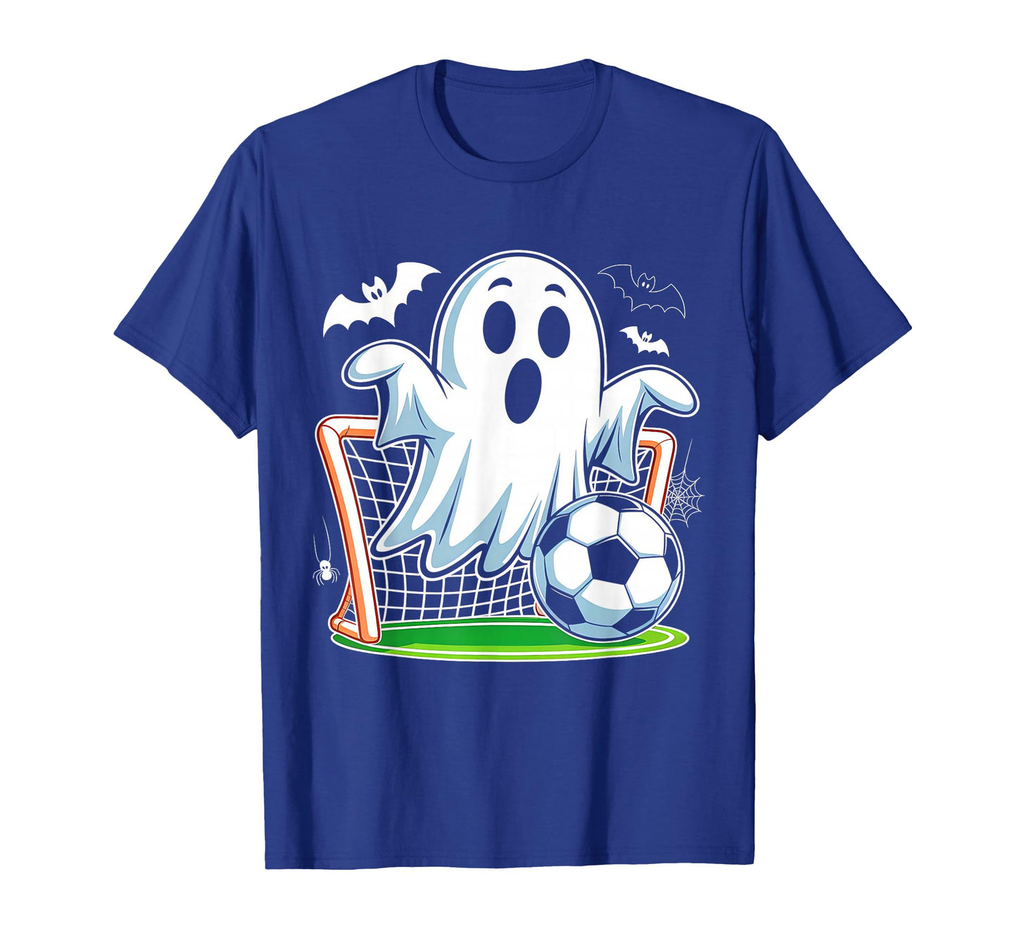 Boo Ghost Playing Soccer Funny Halloween Soccer Costume T-Shirt