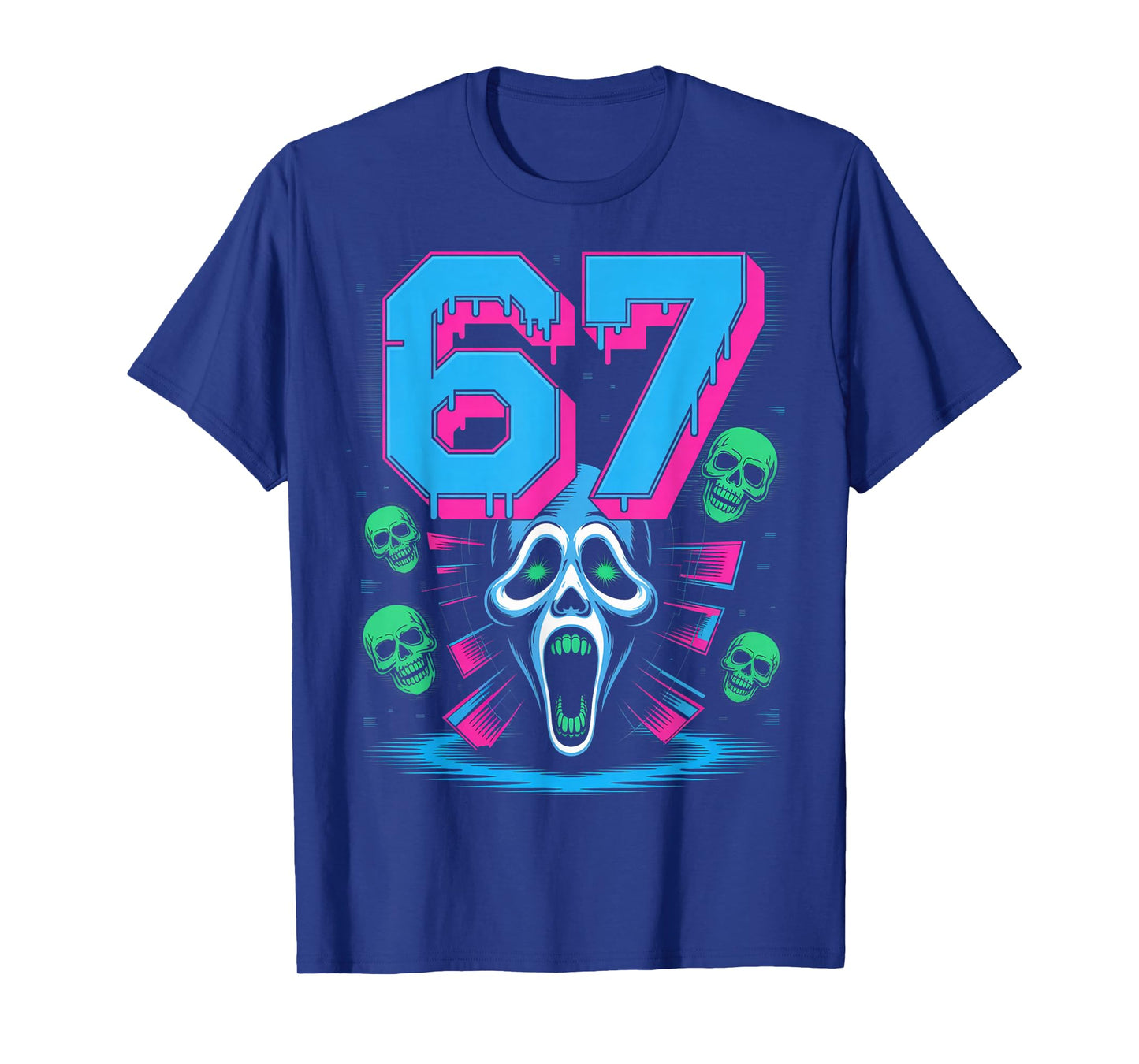 67 Halloween SCP Horror Face Scary Costume Shirt Horror 6 7 T-Shirt