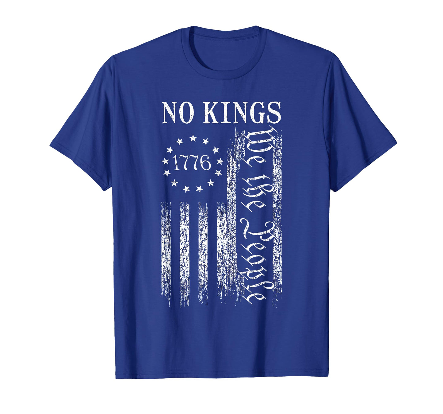 No Kings in America We The People USA Flag Patriotic T-Shirt