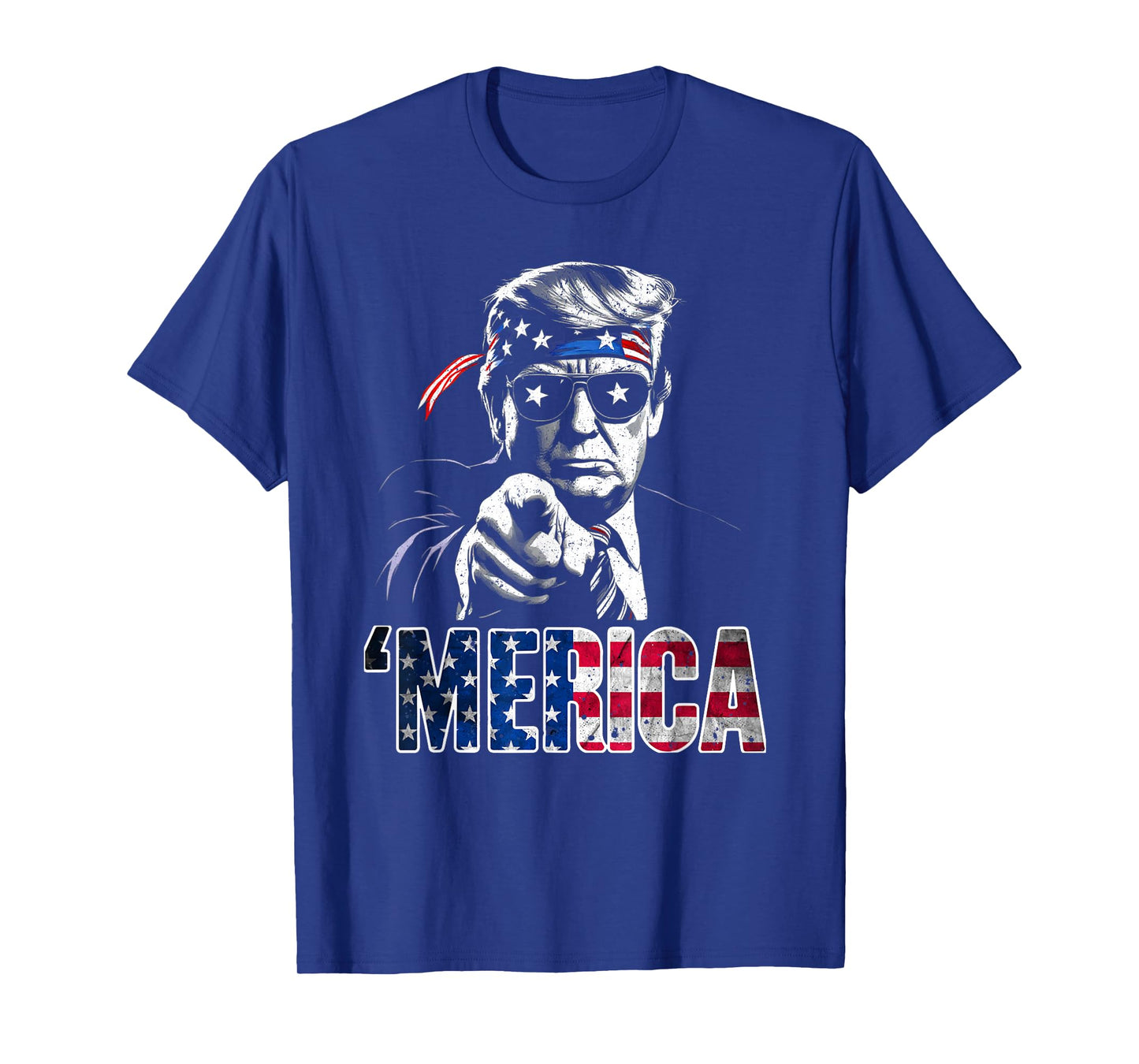 Happy 4th Of July 'MERICA TRUMP American Flag USA T-Shirt