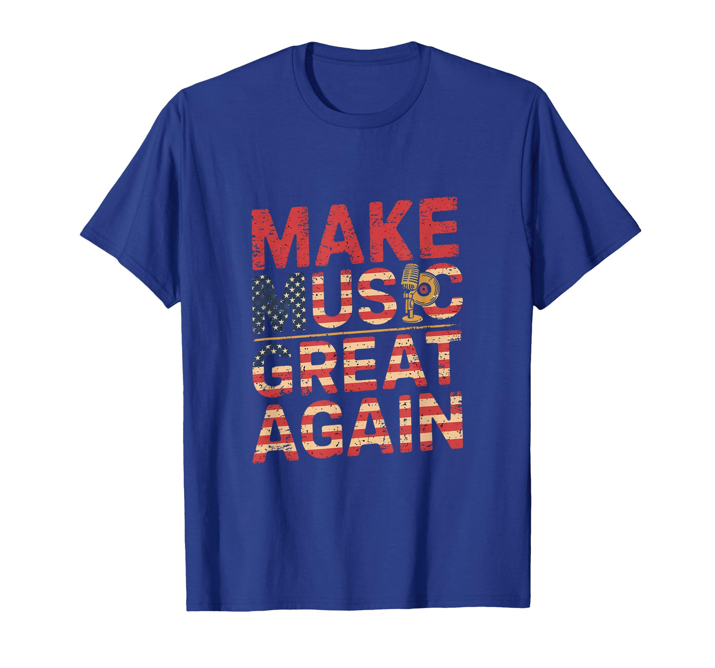 USA Music Lover Funny Musician Quotes Make Music Great Again T-Shirt