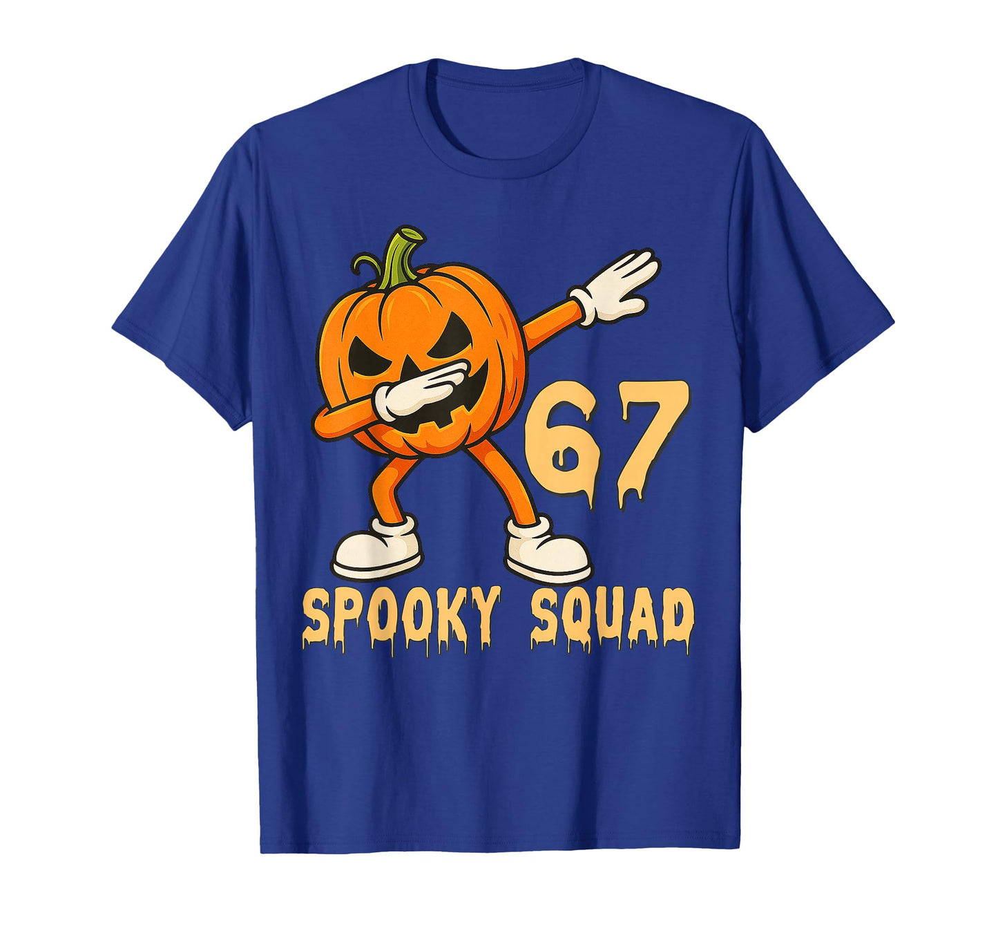 Spooky Squad Pumpkin 67 Halloween Meme 6 7 Numbers Six Seven T-Shirt