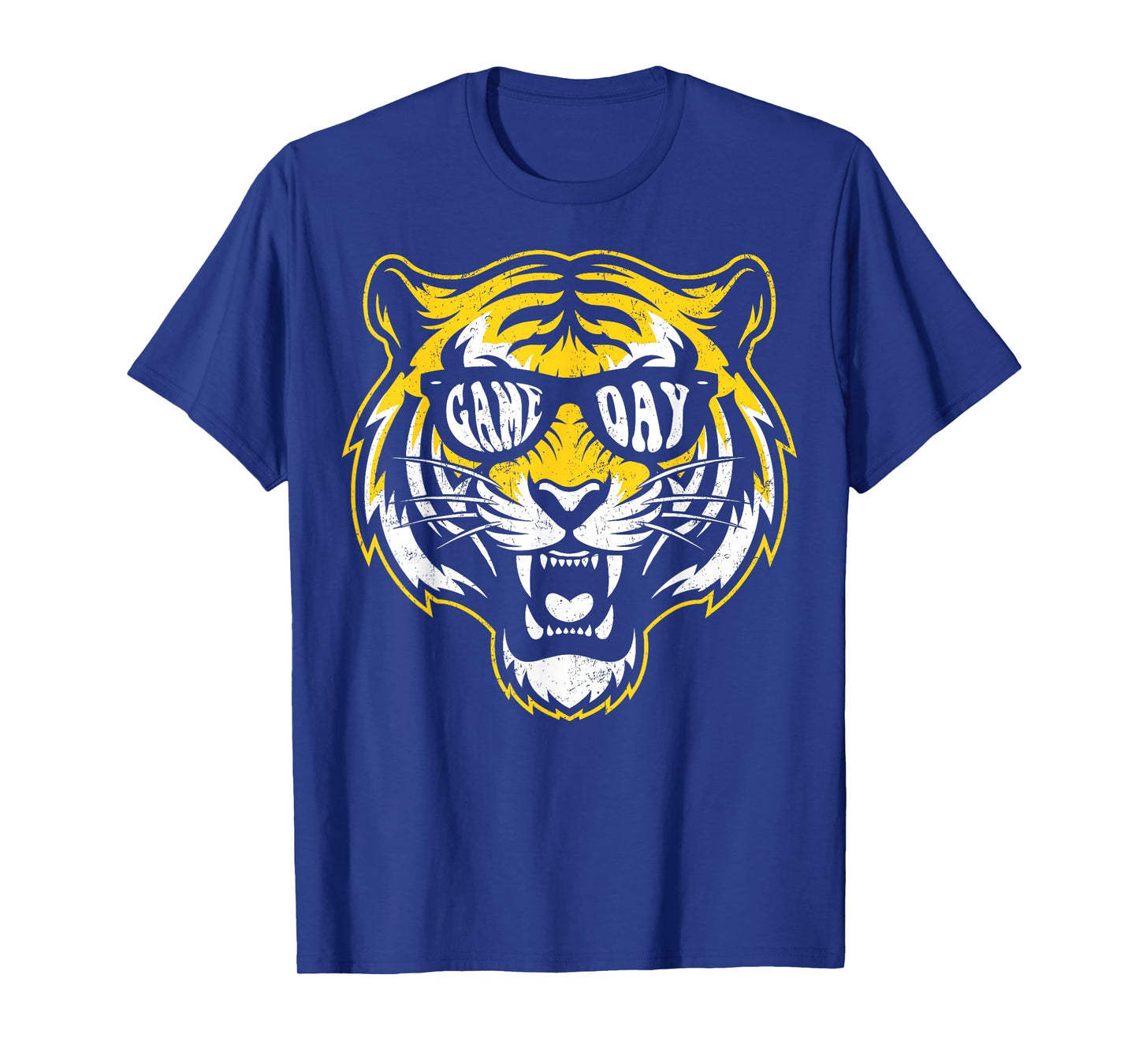 Vintage Tiger Wearing Sunglasses Game Day for Men Women Kids T-Shirt