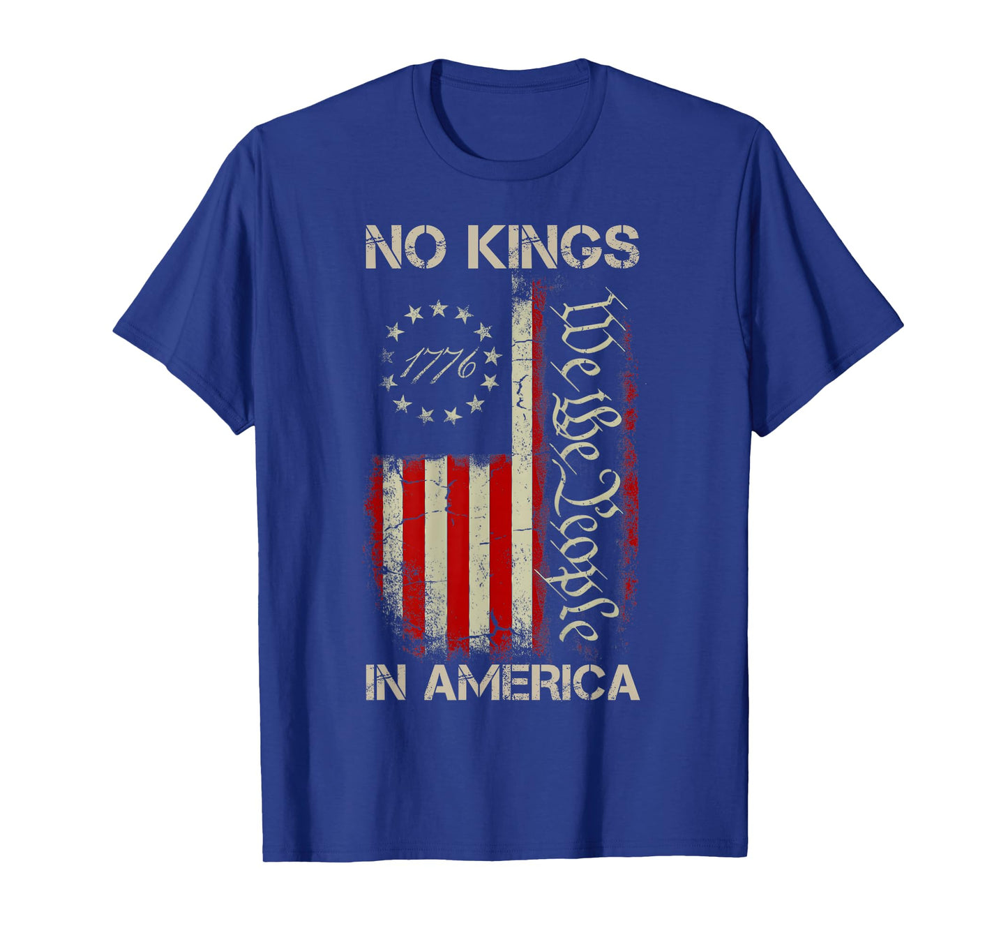 No Kings In America Since 1776 American Flag USA 4th Of July T-Shirt