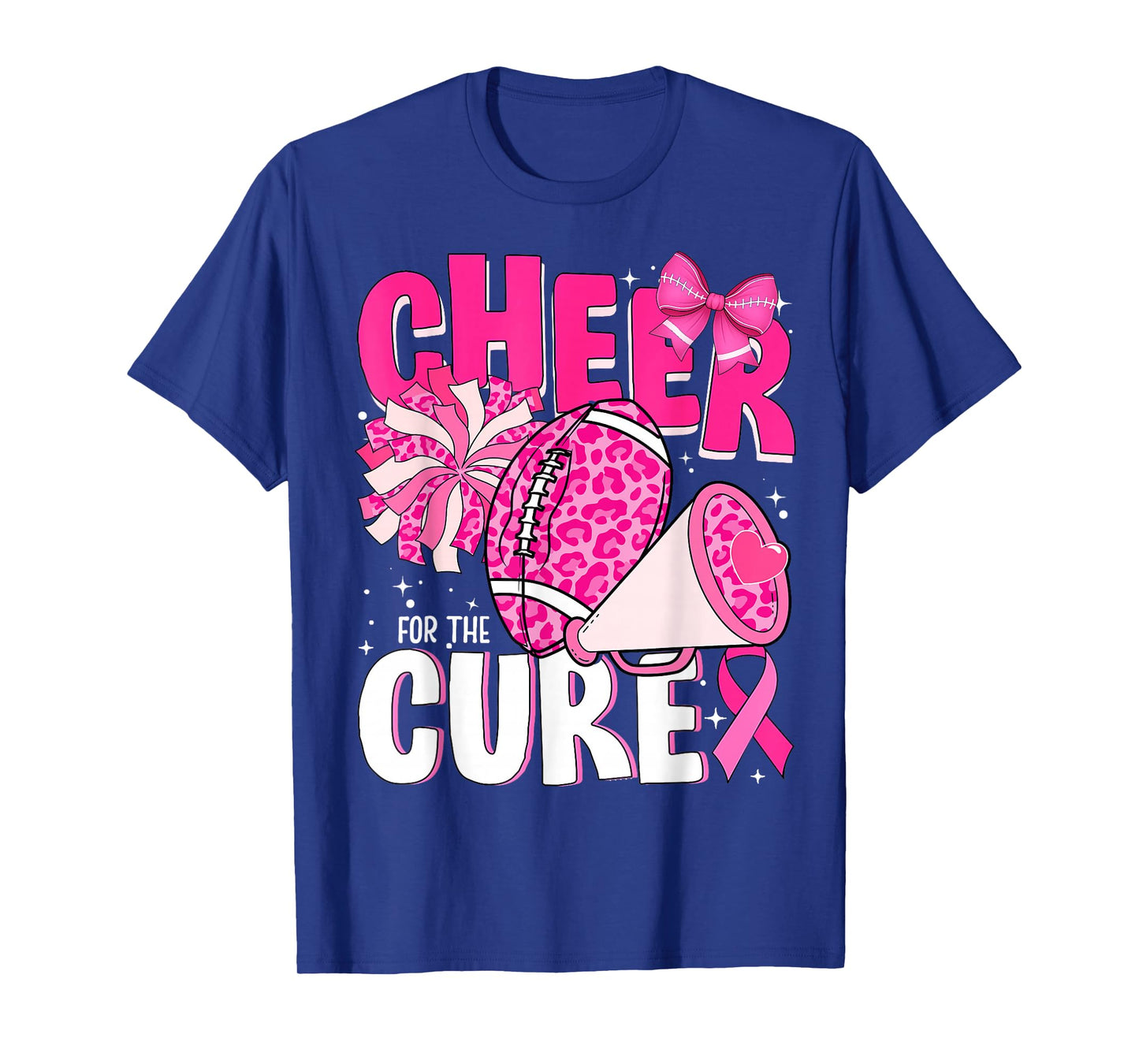 Cheer for The Cure Pink Ribbon Football Tee T-Shirt