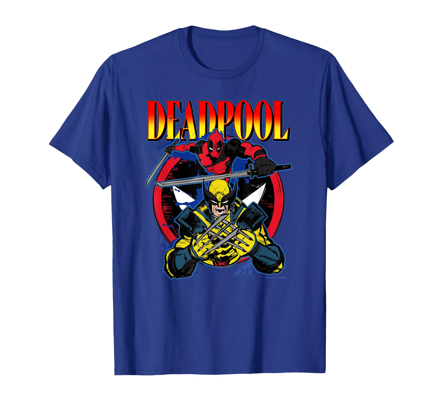 Marvel Deadpool & Wolverine Iconic Buds Big Chest Logo T-Shirt
