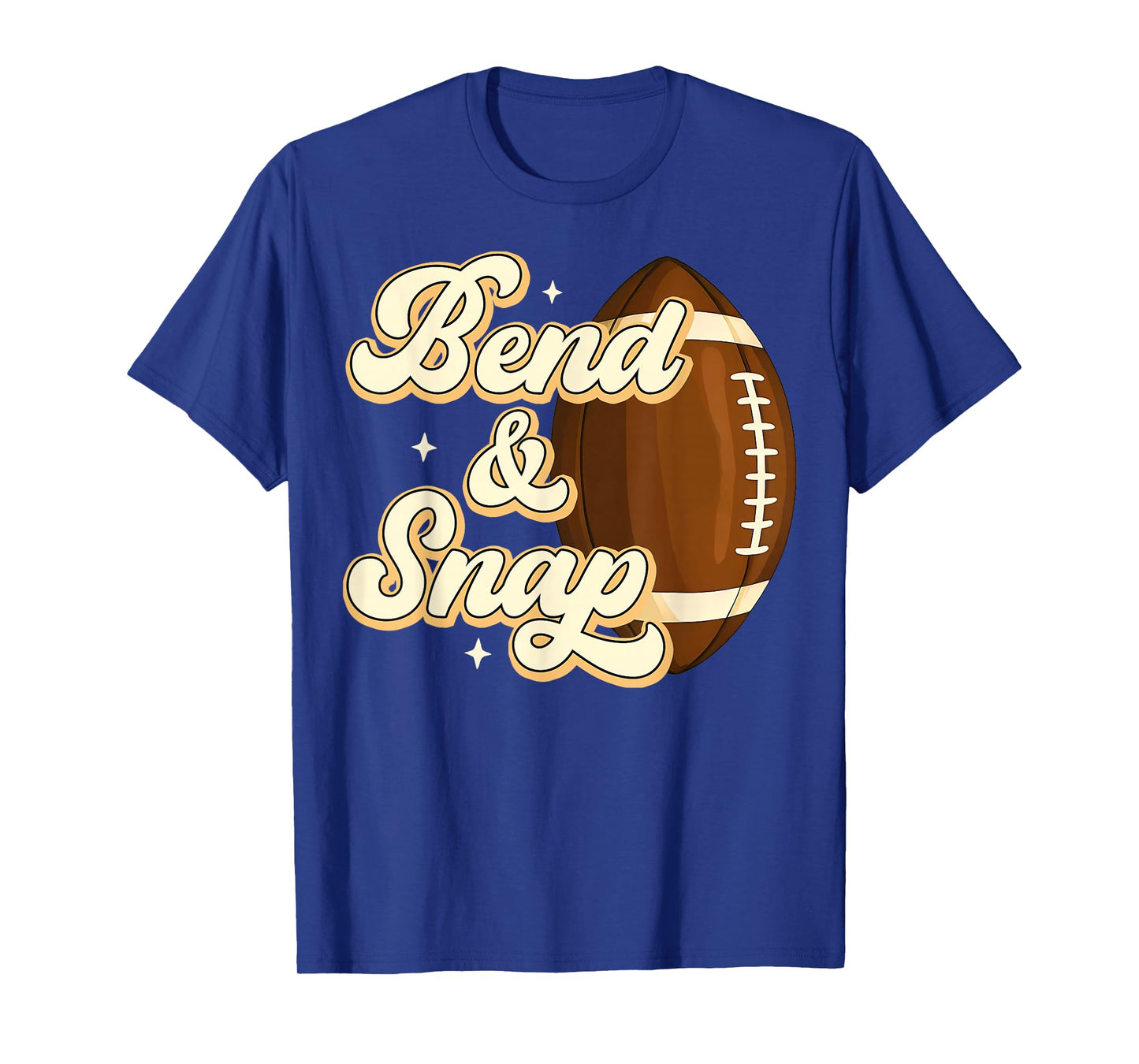 Funny Game Day Touchdown Season Cute Bend and Snap Football T-Shirt