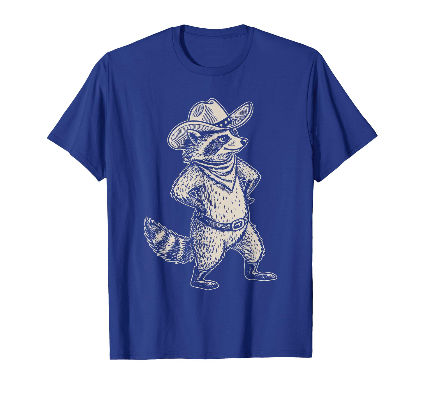 Vintage Raccoon Western Country Trash Panda Cowgirl Cowboy T-Shirt
