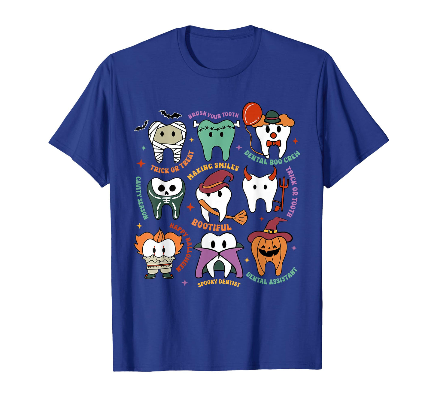 Halloween Dental Boo Crew Dentist Costume Teeth Women Men T-Shirt