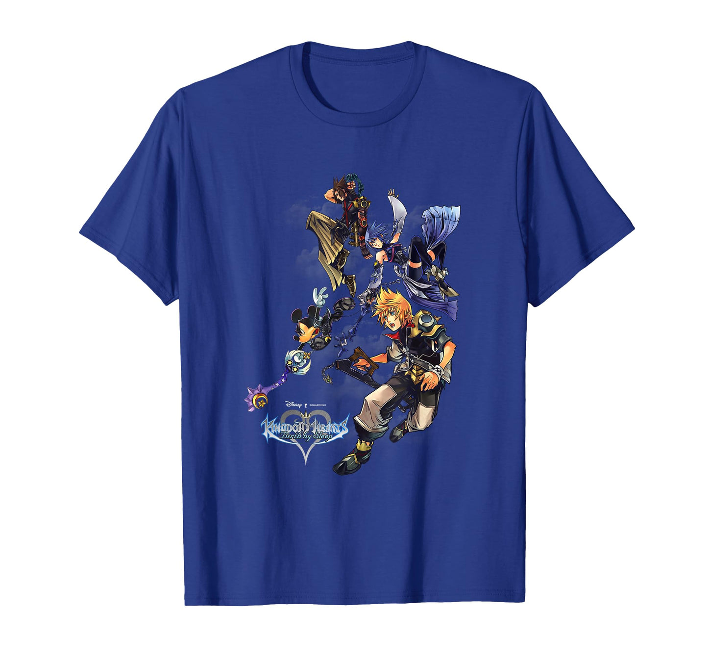 Disney Kingdom Hearts Mickey & Heroes Falling Group Shot T-Shirt