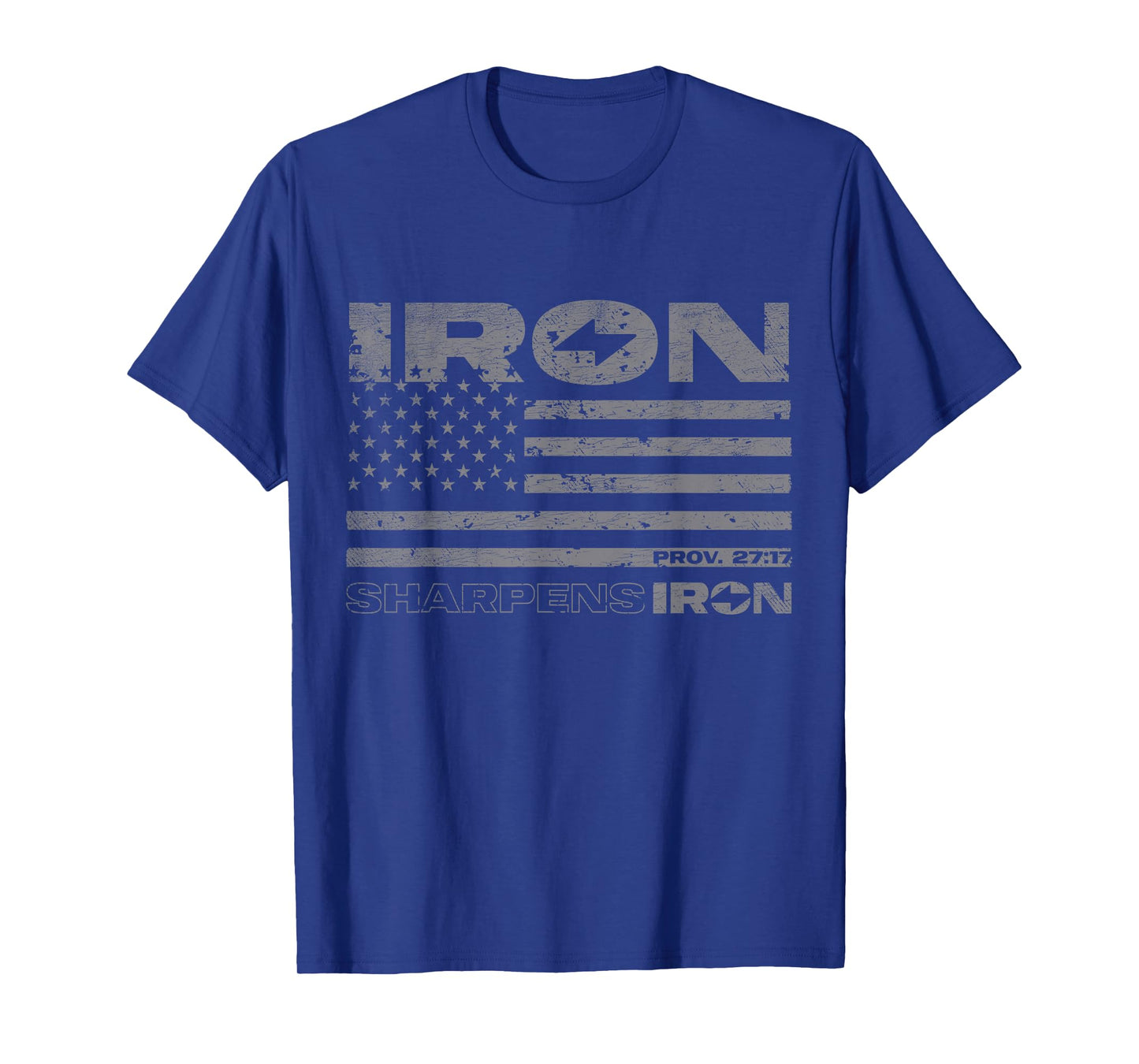 Iron Sharpens Iron Distressed American Flag T-Shirt