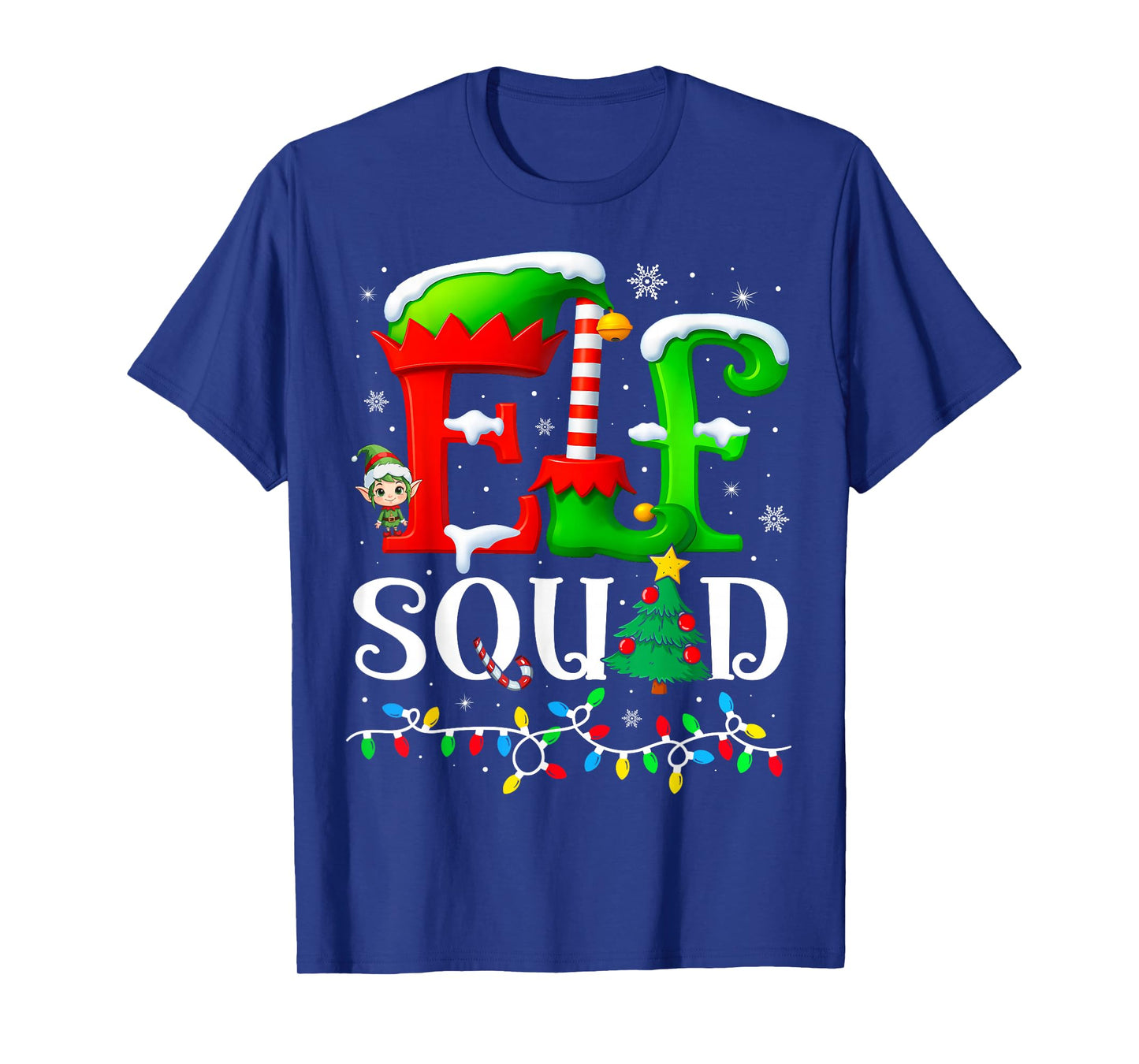 Elf Squad Christmas Family Matching Pajamas Elf Boys Kid Men T-Shirt