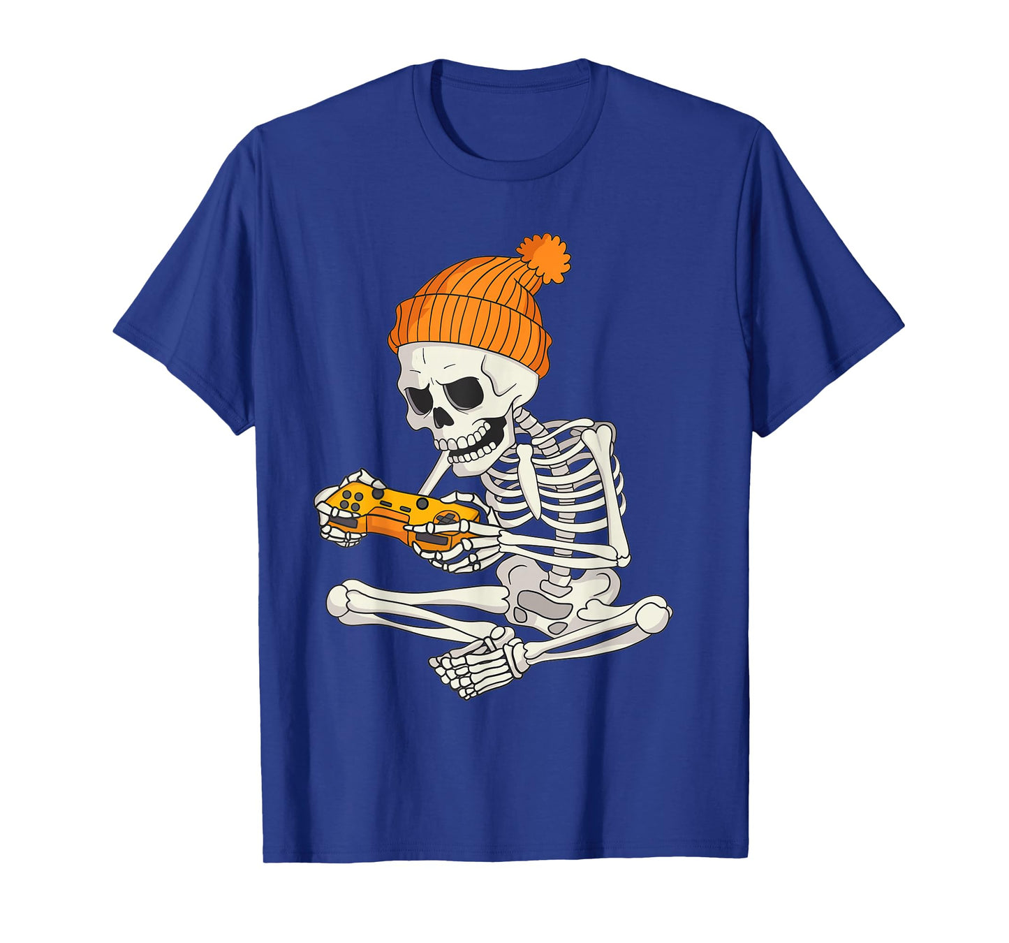 Funny Halloween Skeleton Gamer Video Games Boys Mens Gaming T-Shirt