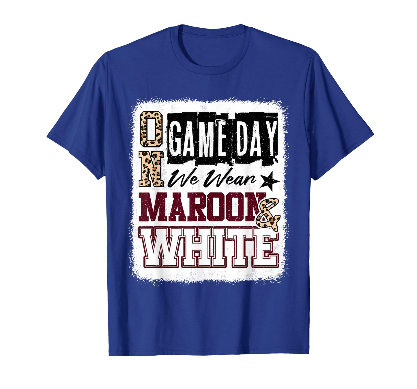 On Gameday Football We Wear Maroon And White School Spirit T-Shirt