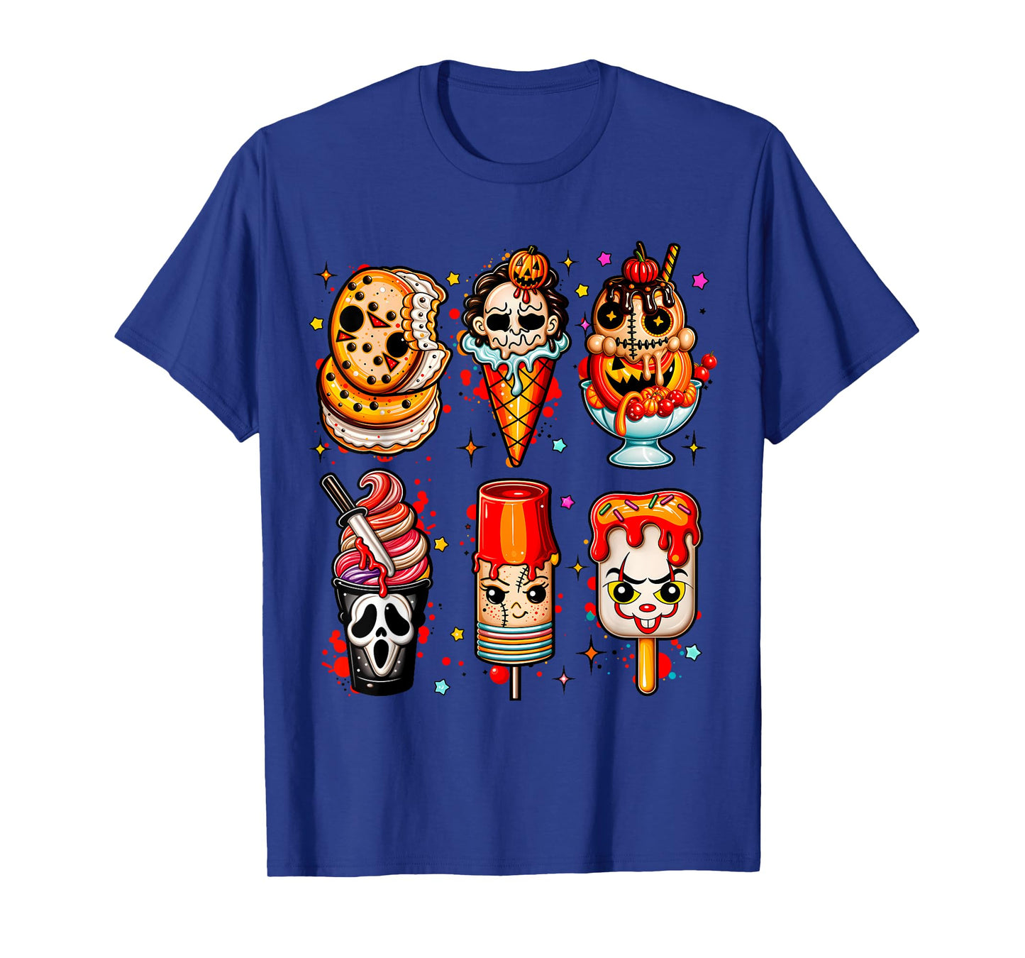 Horror Movies Summer Popsicle Halloween Ice Cream Summerween T-Shirt