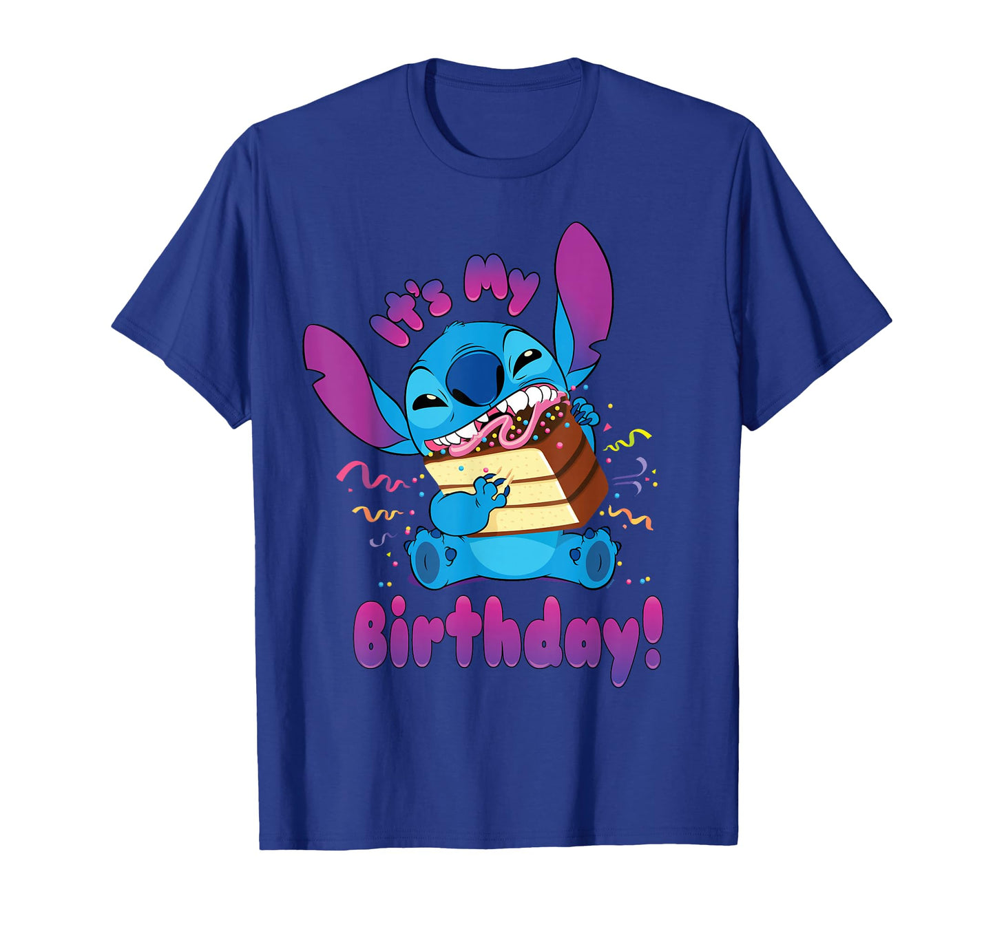 Disney Stitch "It's My Birthday" Party Crasher with Cake T-Shirt