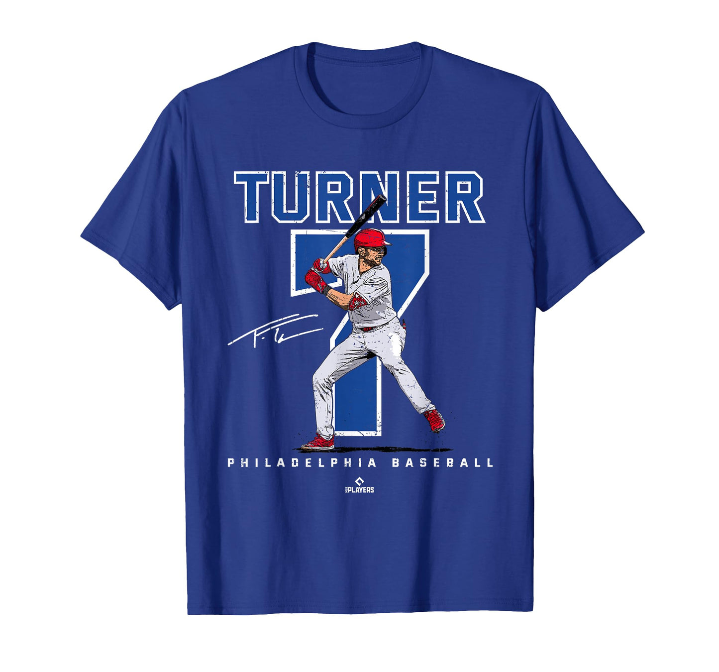 Number and Portrait Trea Turner Philadelphia MLBPA T-Shirt