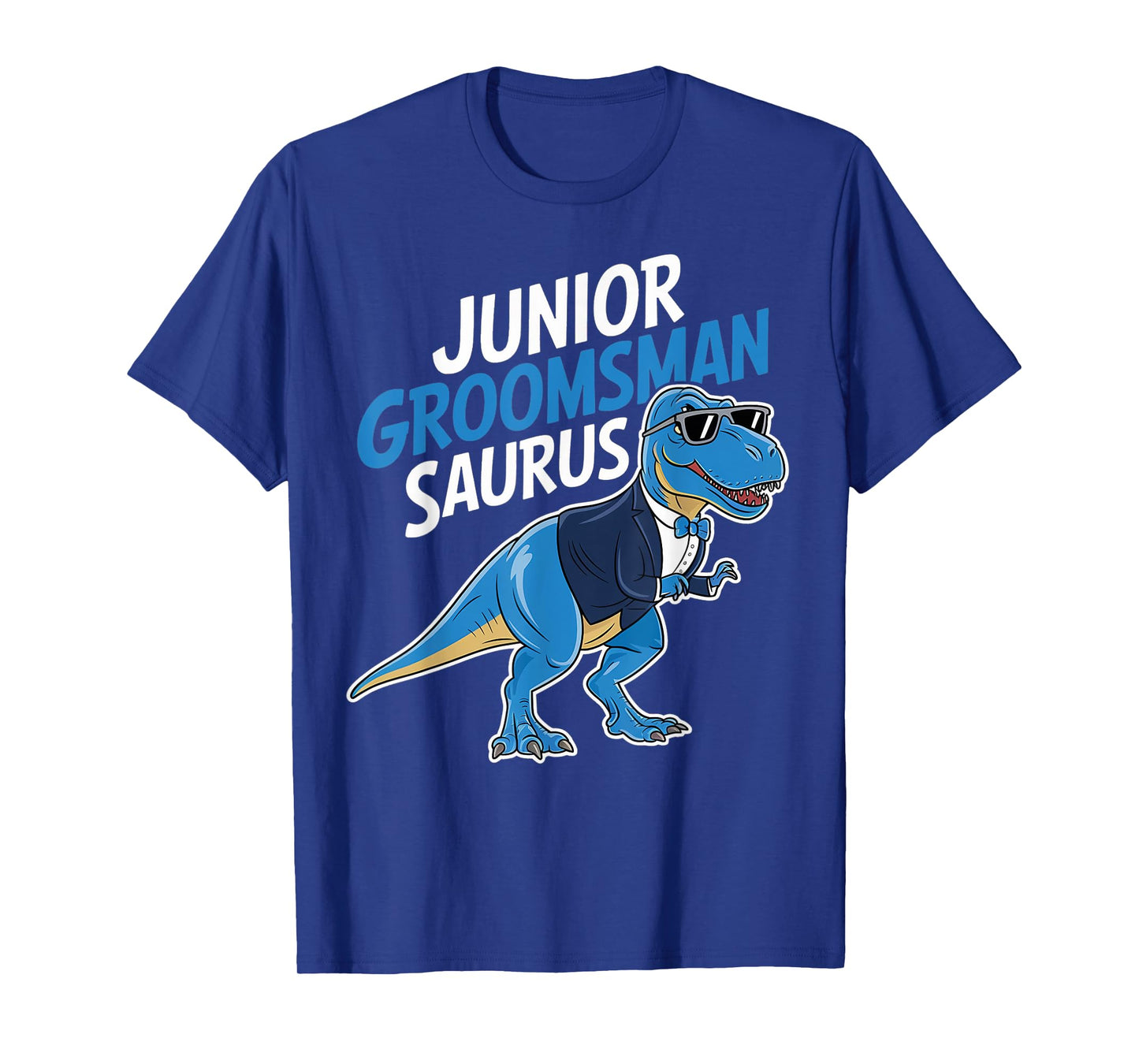Wedding Party Bow Tie Cute Dinosaur Trex Junior Groomsman T-Shirt