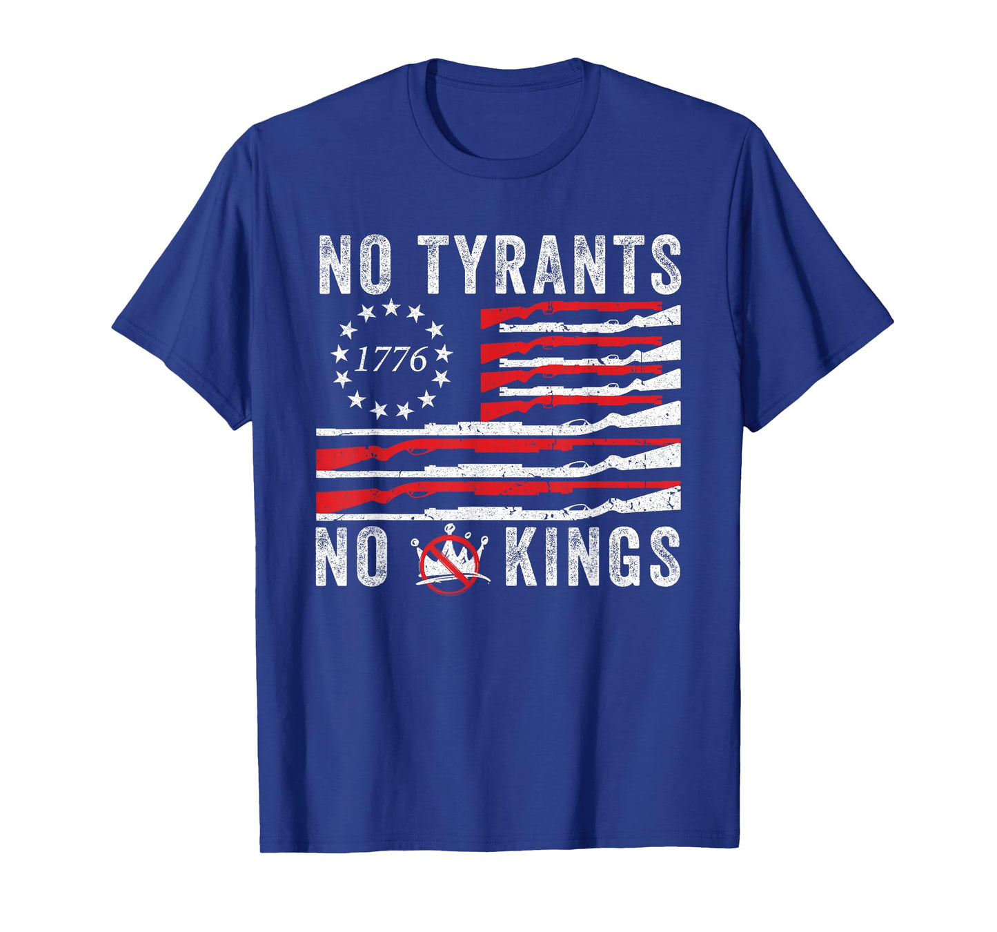 No Tyrants No Kings Liberty 1776 Patriotic T-Shirt